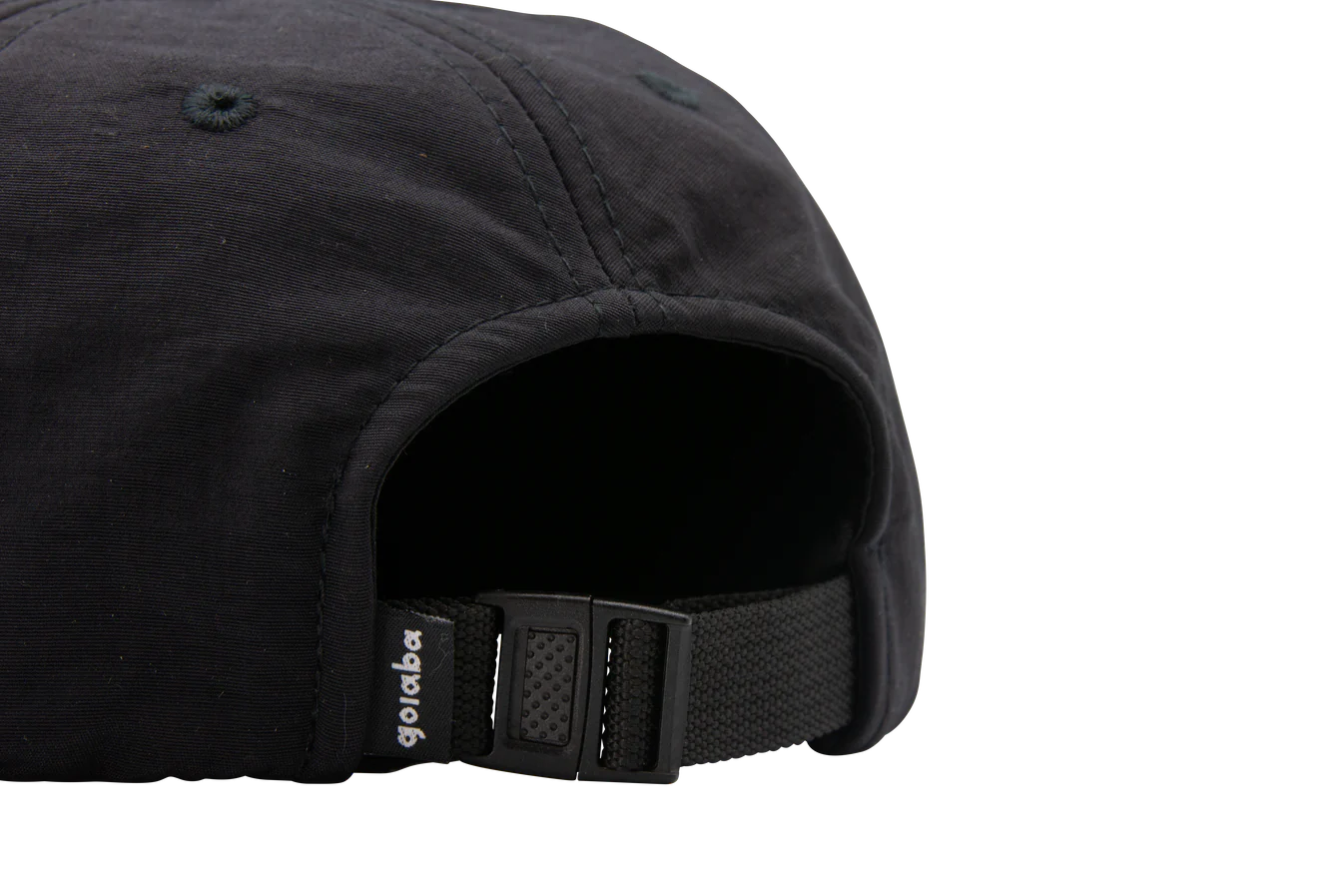 Goiaba E.C. Pinched Front Nylon Baseball Cap - Adjustable Black Unisex Hat for Outdoor Sports, Running & Casual Wear