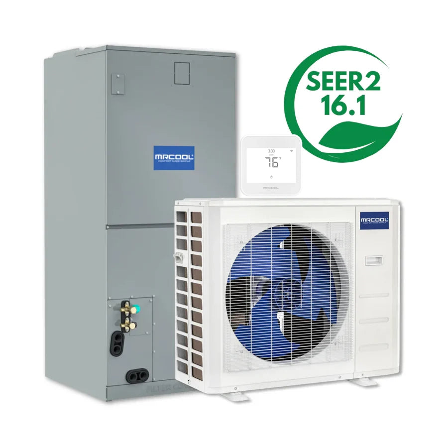 MRCOOL VersaPro 36,000 BTU 3 Ton 16.1 SEER2 Central Ducted Heat Pump System - 2nd Generation | Energy Efficient HVAC for Home & Office Cooling & Heating
