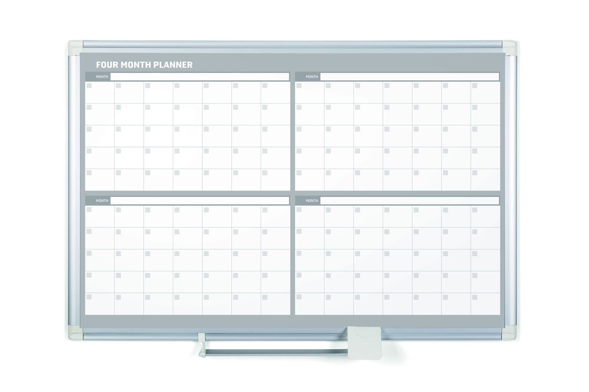 MasterVision Magnetic Dry Erase 4 Month Whiteboard Planner - 36