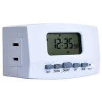 960W Digital Countdown Timer with Outlet - White | Programmable Kitchen Timer for Cooking, Baking, Labs & Home Appliances | Energy Saving Plug-in Timer for Lights, Coffee Makers & Electronics