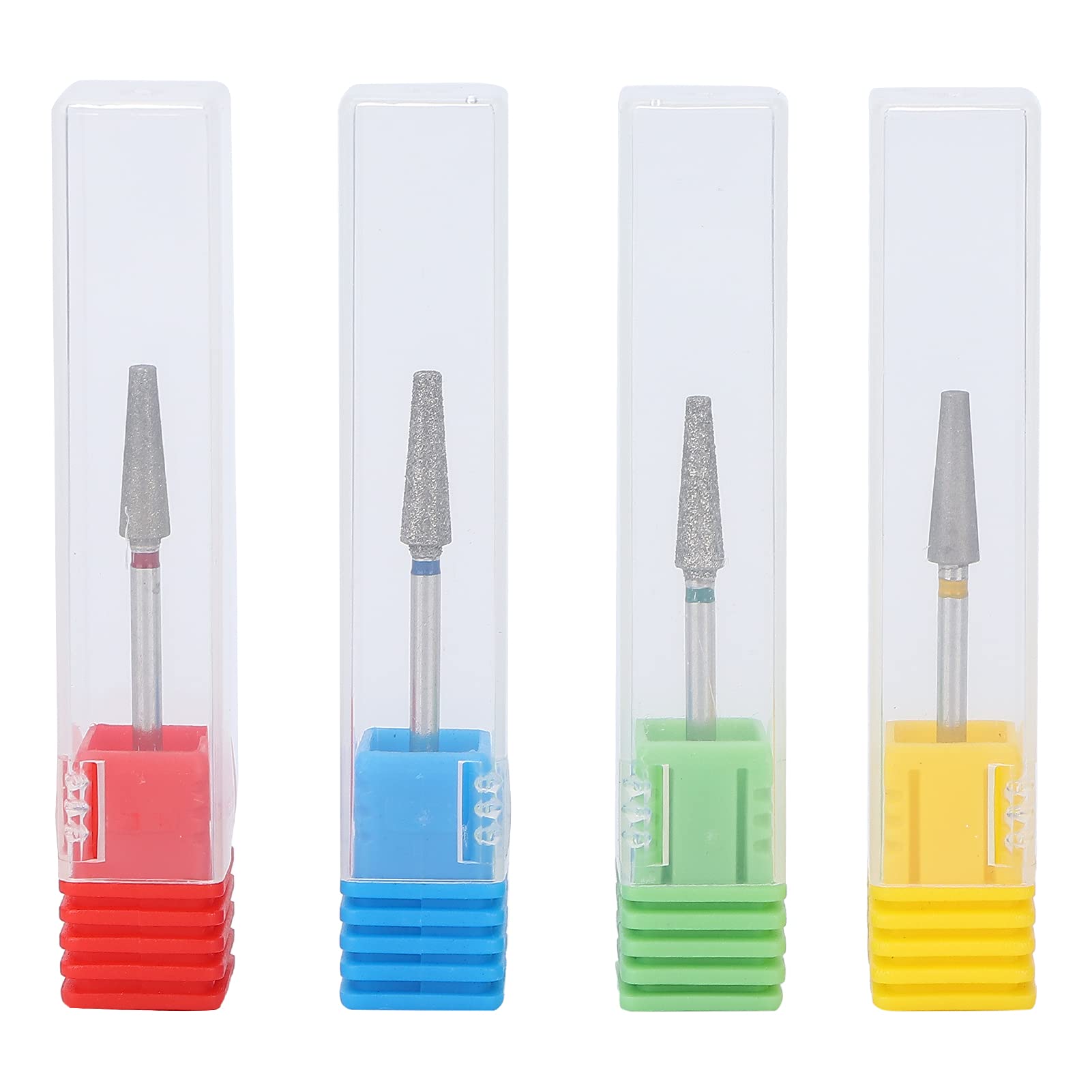4pcs Professional Nail Drill Bits Set - Electric Nail File Grinding Heads for Manicure, Pedicure & Nail Art | Perfect for Salon, Home Use & DIY Nail Care