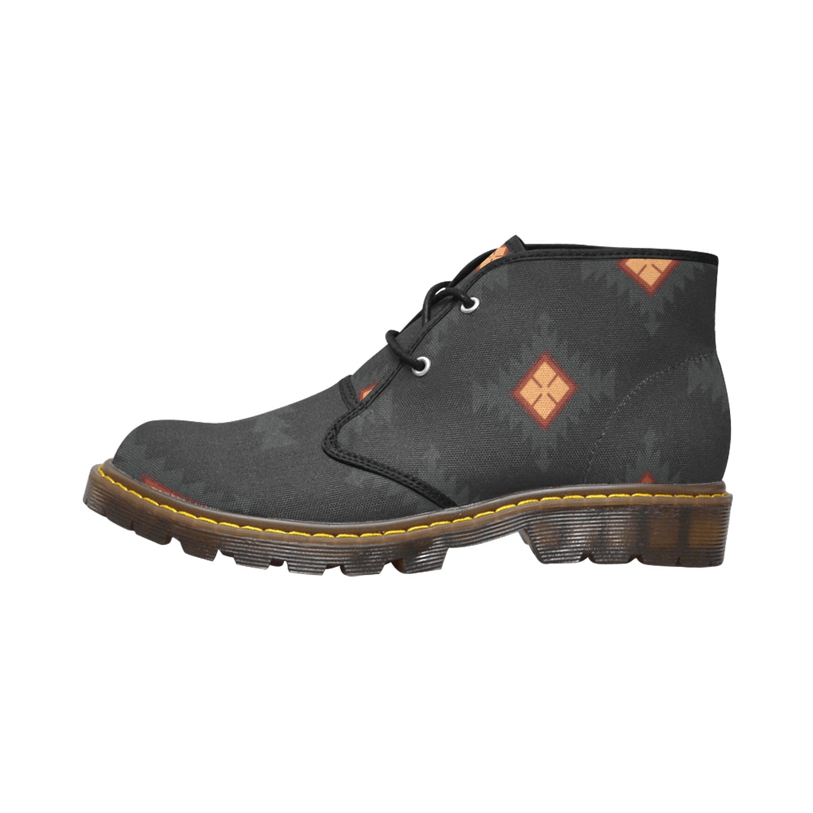 Women's Canvas Chukka Boots with Diamond Accents - Comfortable Casual Ankle Boots for Everyday Wear (Model 2402-1) | Perfect for Work, Walking & Outdoor Activities