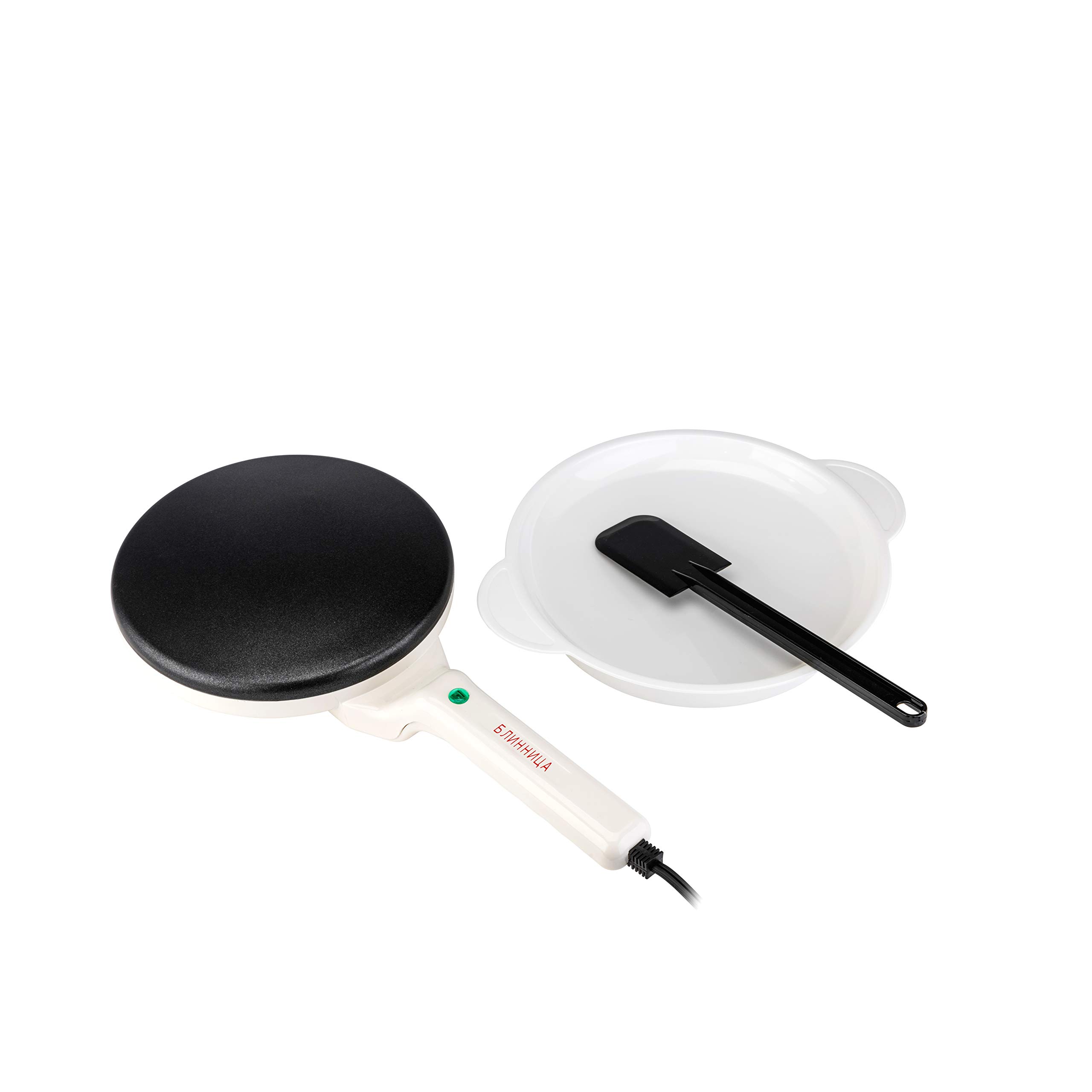 Electric Crepe Maker & Round Griddle - Non-Stick Pancake Maker for Crepes, Cookies, Burgers, Quesadillas & Eggs - Perfect for Breakfast, Brunch & Family Cooking