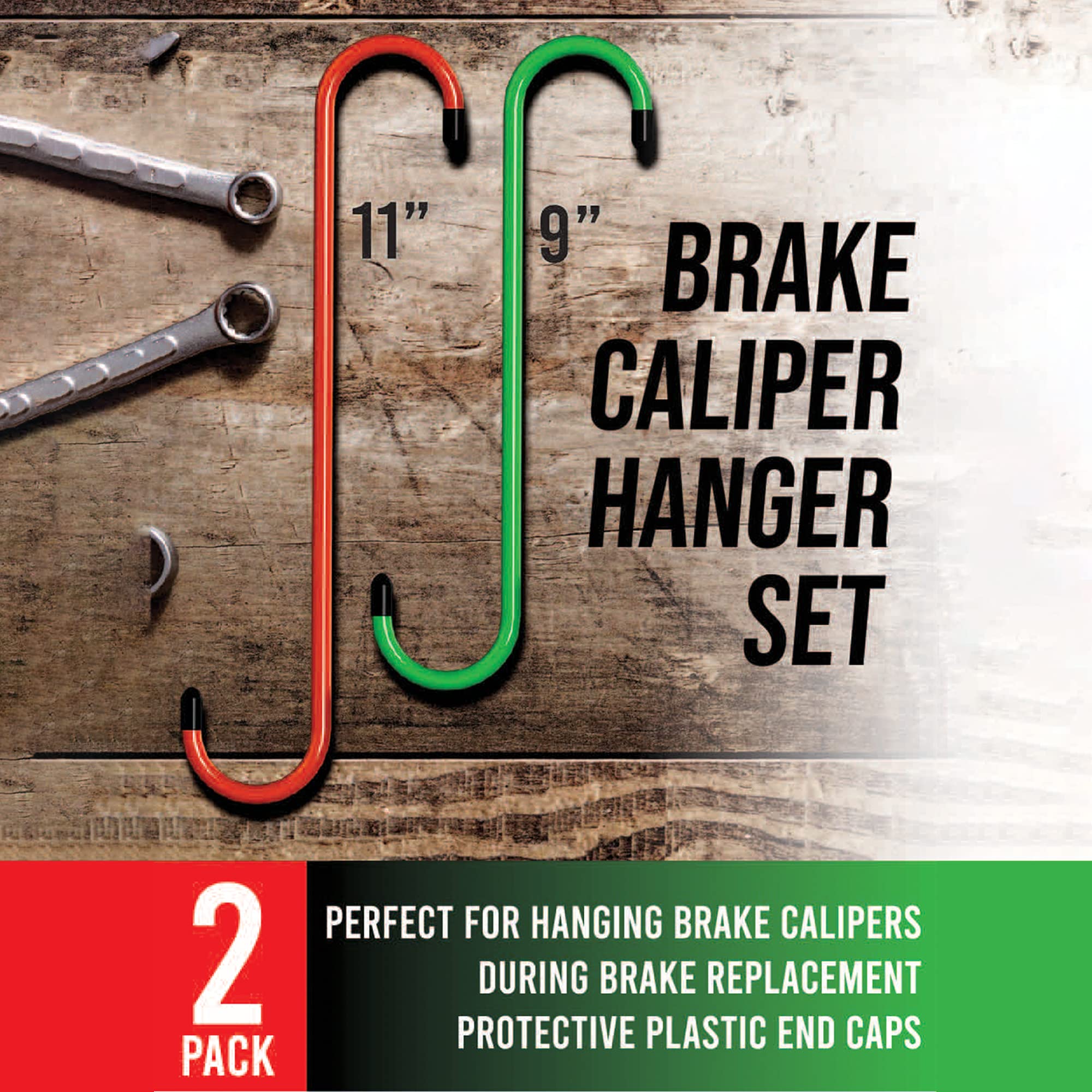 Performore 2 Pack Stainless Steel Brake Caliper Hanger Hooks - 9