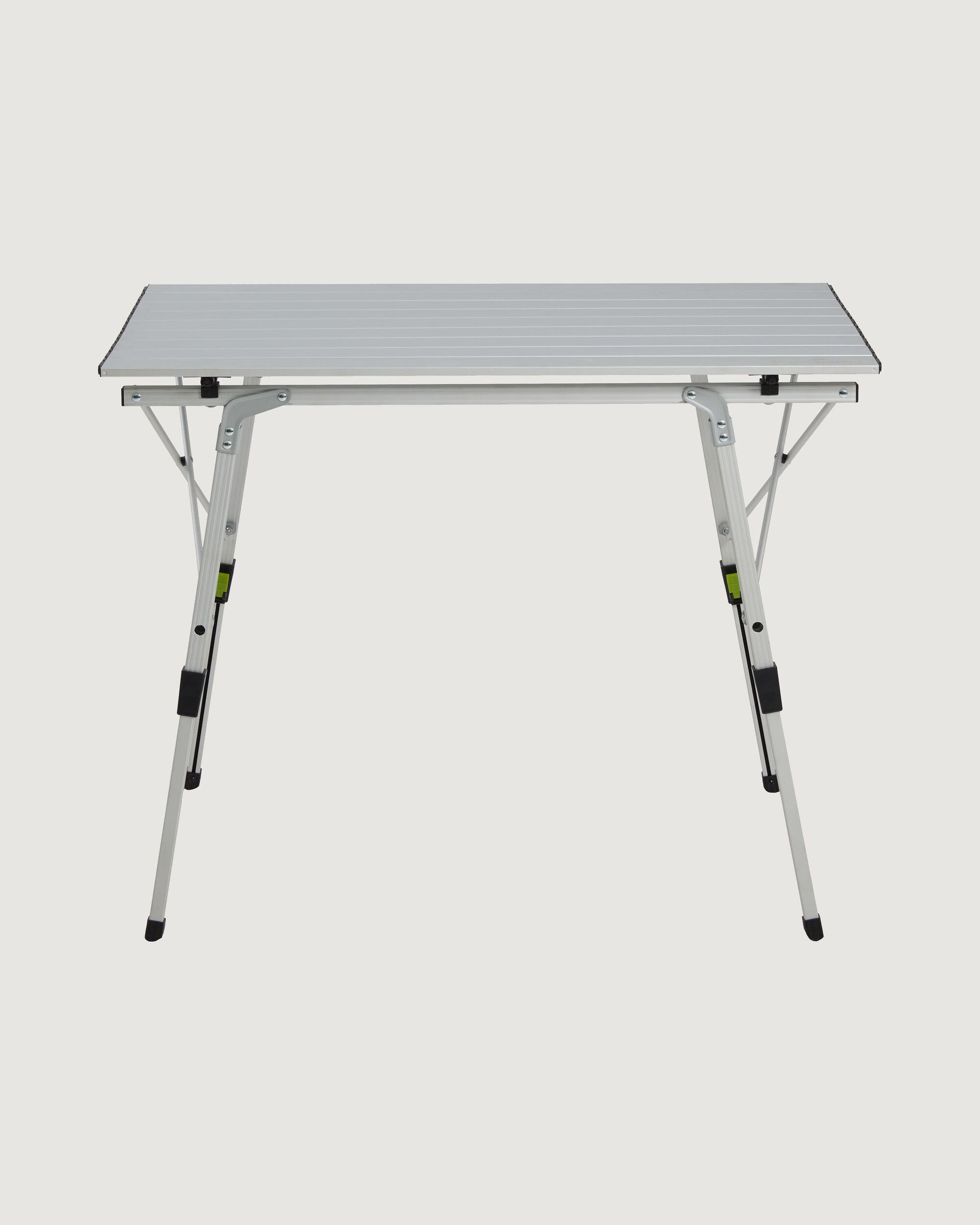 Retreat Compact Folding Table 90cm Silver - Lightweight Portable Desk for Camping, Picnics & Small Spaces