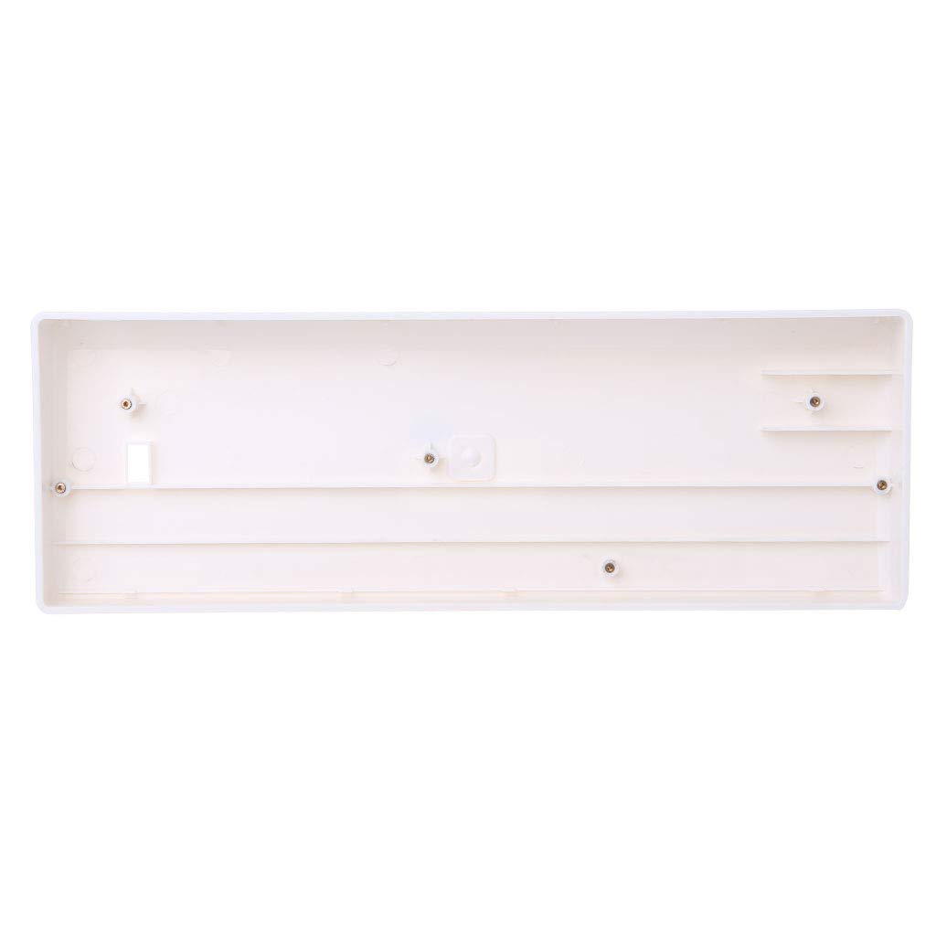 GH60 Compact 60% Mechanical Keyboard Base - Poker2 Plastic Frame Case in White | Perfect for Gaming, Typing & Office Work