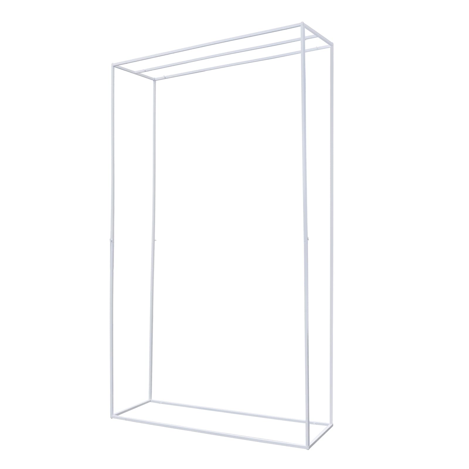 Premium White Metal Square Wedding Backdrop Stand - 2.8M X 1.62M X 0.55M Outdoor Wedding Arch Decor for Ceremony, Reception, Party & Photo Booth Background - Rustic, Boho & Garden Wedding Decorations