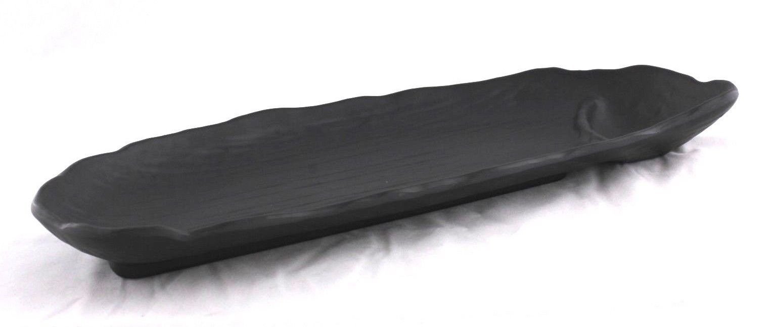 Black Melamine Sushi Plates Set of 20 - 12.4
