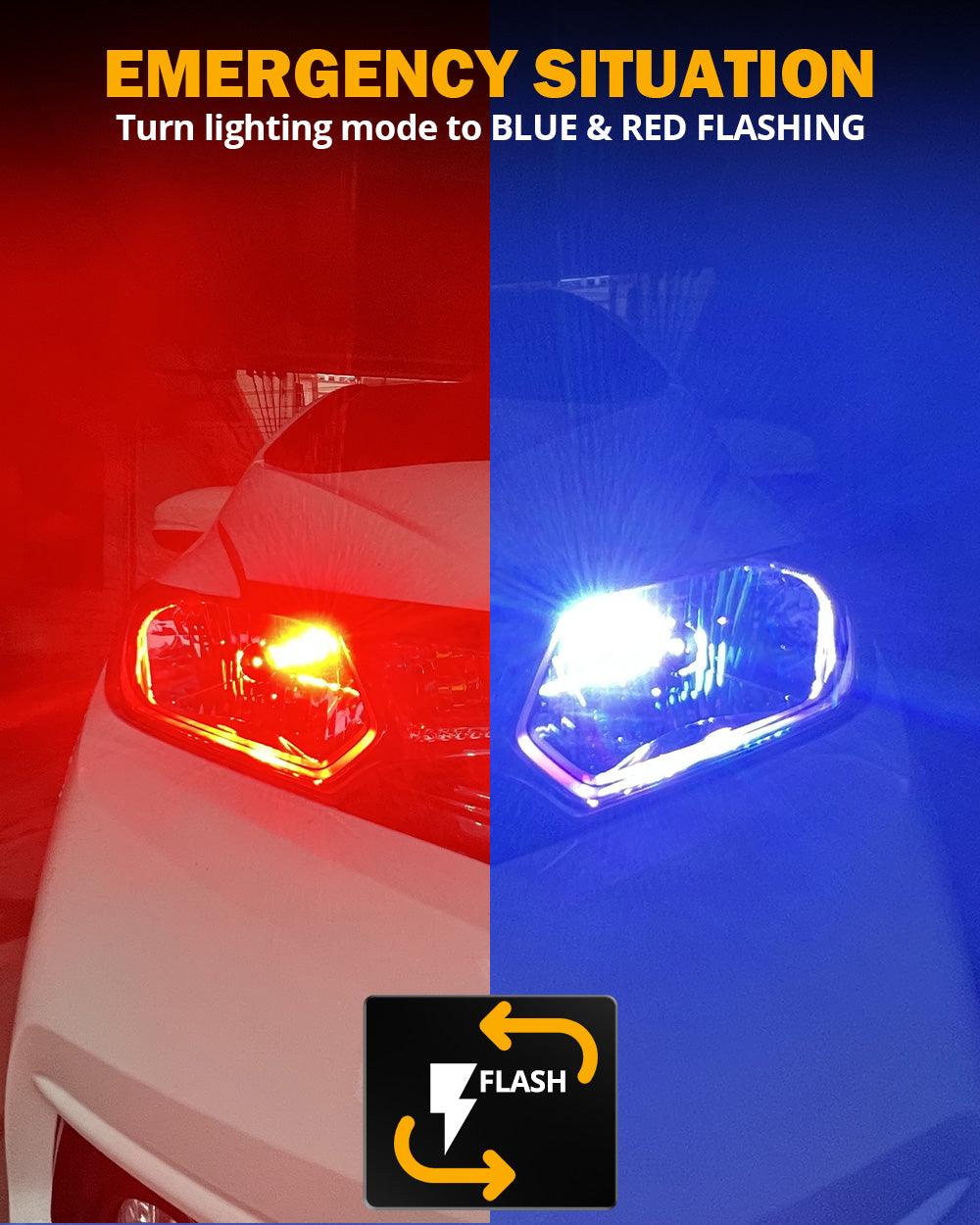 R7 Series 25000LM 70W RGB LED Headlight Bulb with Remote Control - DRL & Fog Light Replacement for Cars, Trucks, SUVs - Perfect for Night Driving, Off-Roading & Custom Vehicle Lighting
