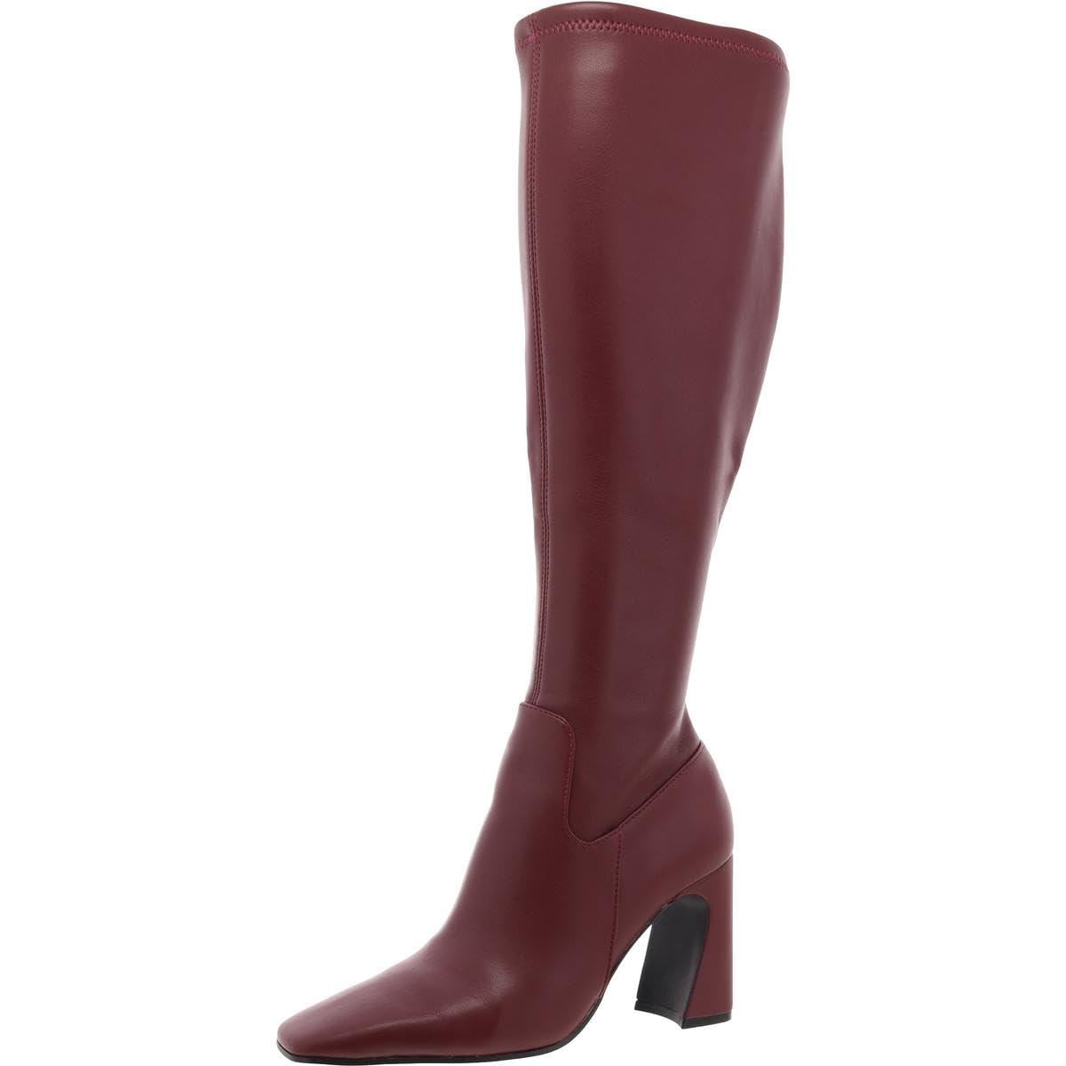Steve Madden Women's Lamarca Knee High Boots - Fashionable Leather Riding Boots for Women, Comfortable Slip-On Winter Boots with Block Heel (Perfect for Office, Date Night & Fall/Winter Outfits)