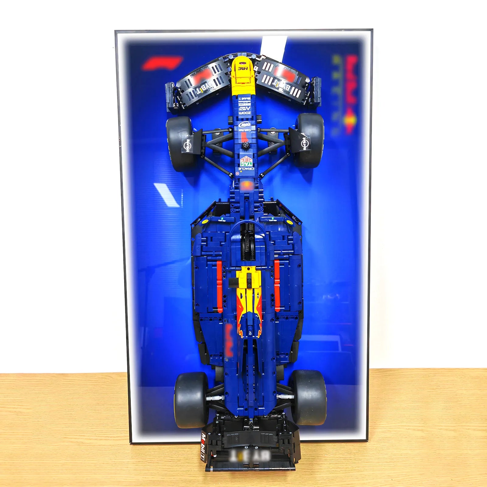 LEGO Oracle Red Bull Racing RB20 F1 Car 42206 Wall Display Frame - Premium Showcase for LEGO Technic Model - Perfect for Home Office, Man Cave, or Racing Fan Collection Display