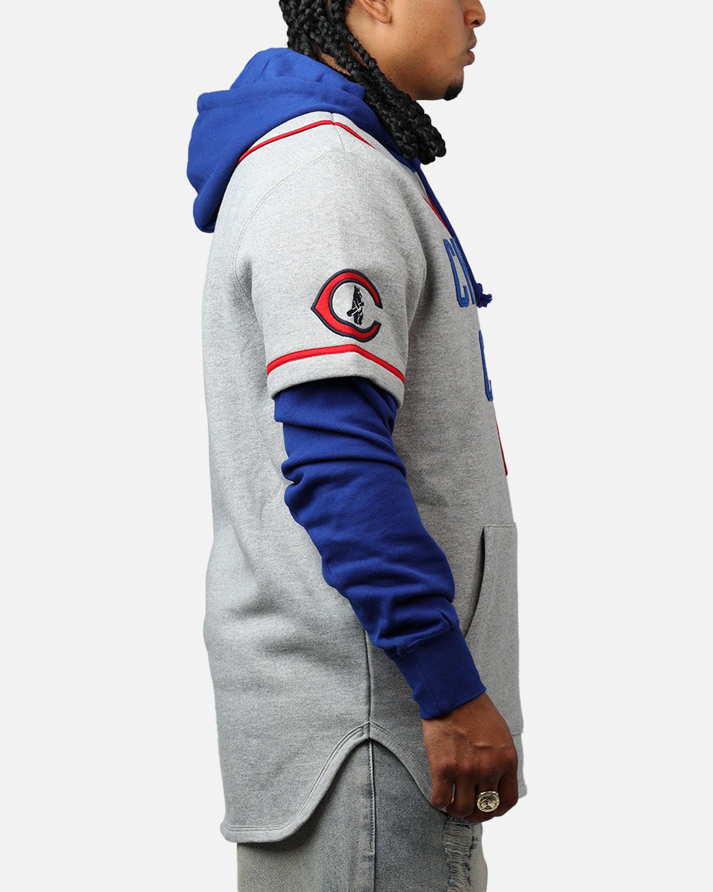 47 Brand Chicago Cubs Game Hoodie Grey/Blue - Men's & Women's MLB Licensed Pullover Sweatshirt for Baseball Fans - Perfect for Game Day, Tailgating & Casual Wear