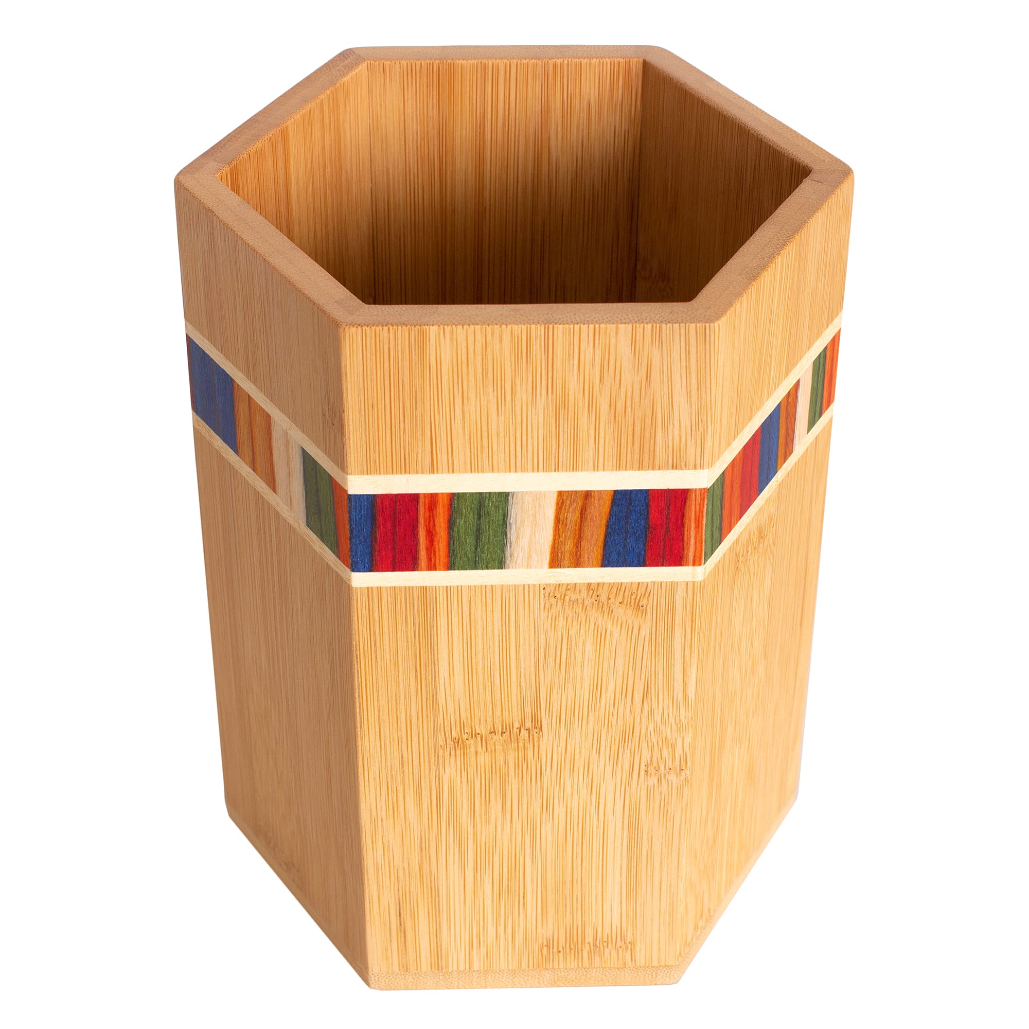 Totally Bamboo Baltique Marrakesh Collection Large Kitchen Utensil Holder - Countertop Cooking Utensil Crock for Spoons, Spatulas & Kitchen Tools | Perfect for Modern Kitchens & Cooking Enthusiasts
