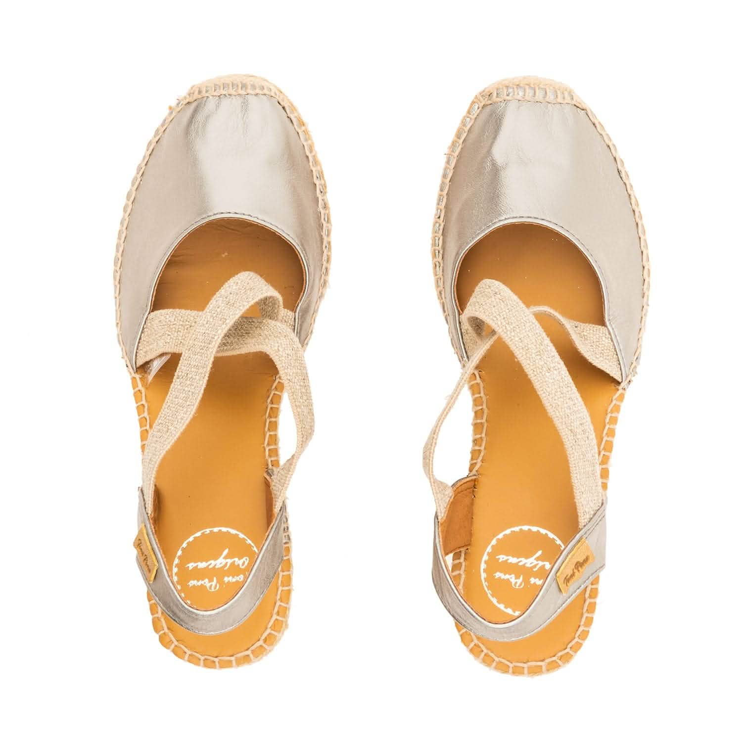 Women's Plain Leather Wedge Espadrilles - Comfortable Summer Sandals for Casual Outings & Beach Vacations | Saba P