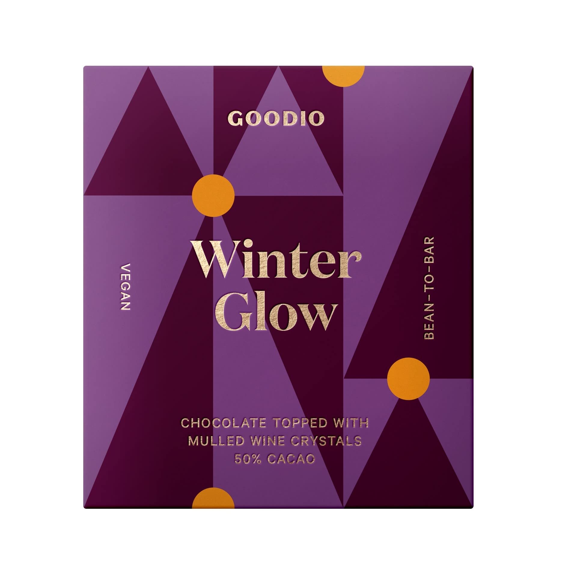 GOODIO Winter Glow Raw Chocolate Bar 1.7oz - Holiday Gift & Dessert