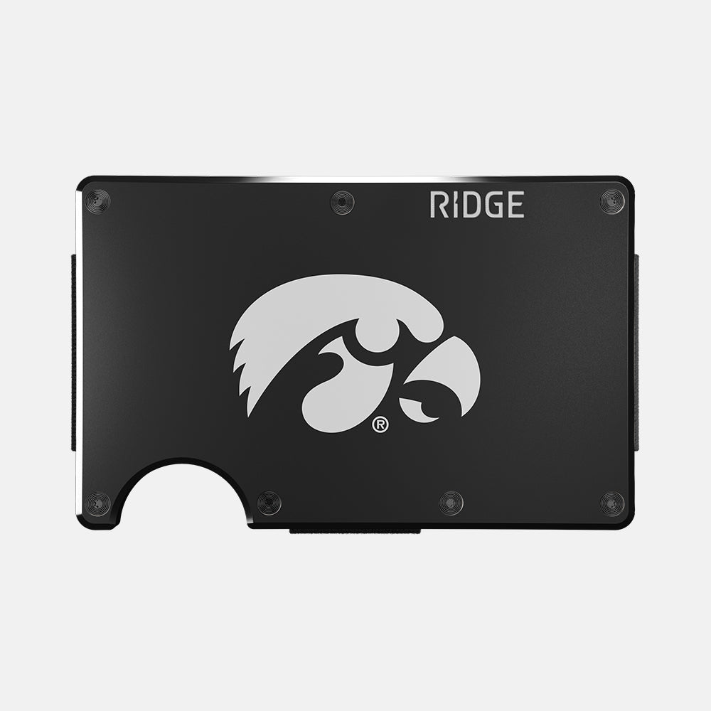 Ridge Wallet for Men - Slim RFID Blocking Front Pocket Wallet - Iowa Hawkeyes Team Design - Perfect for Everyday Carry & Gifts