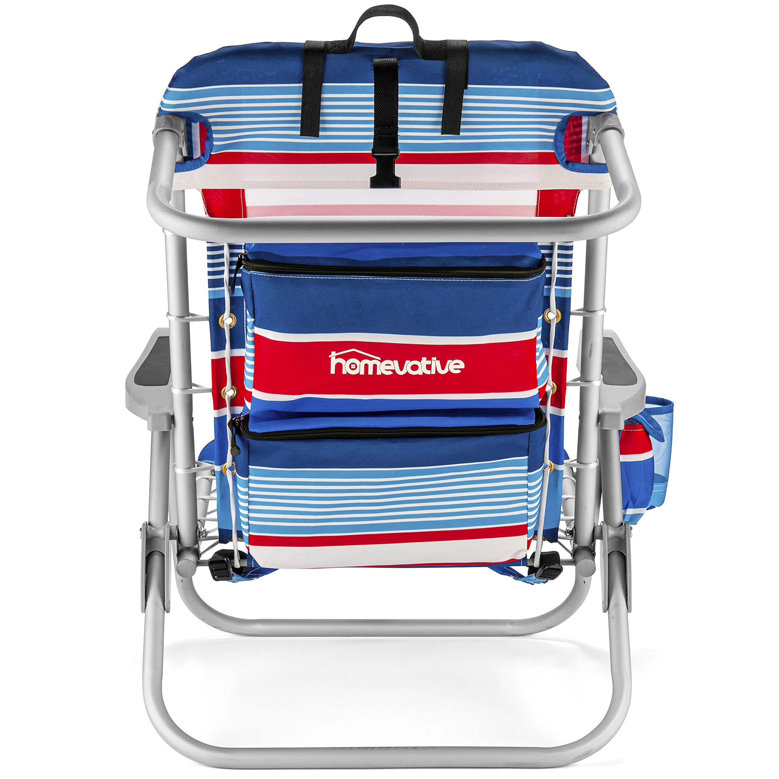 **Homevative 2 Pack Folding Backpack Beach Chair - 5 Adjustable Positions, Towel Bar, Cooler & Storage Pouch, Cup & Phone Holder - Portable for Beach, Camping, Picnic, Travel & Outdoor Activities**