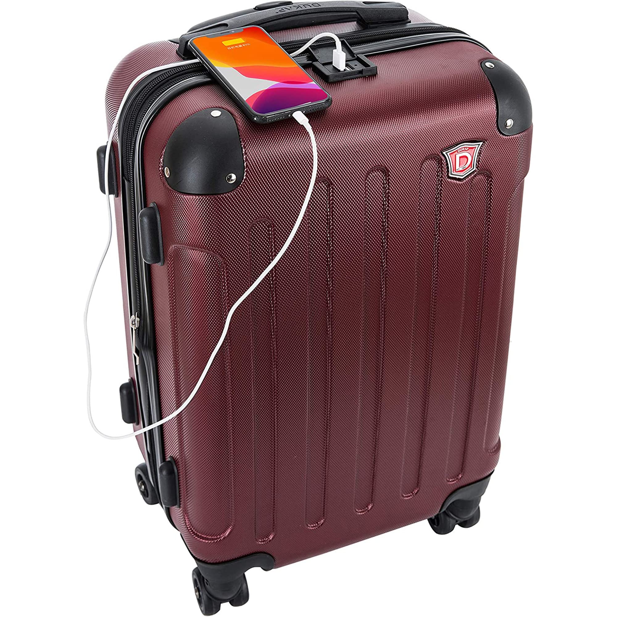 DUKAP INTELY 2-Piece Hardside Spinner Luggage Set with TSA Lock (20