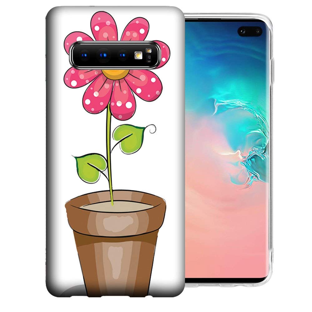 Samsung Galaxy S10+ Pink Daisy TPU Case - Stylish & Protective for Daily Use