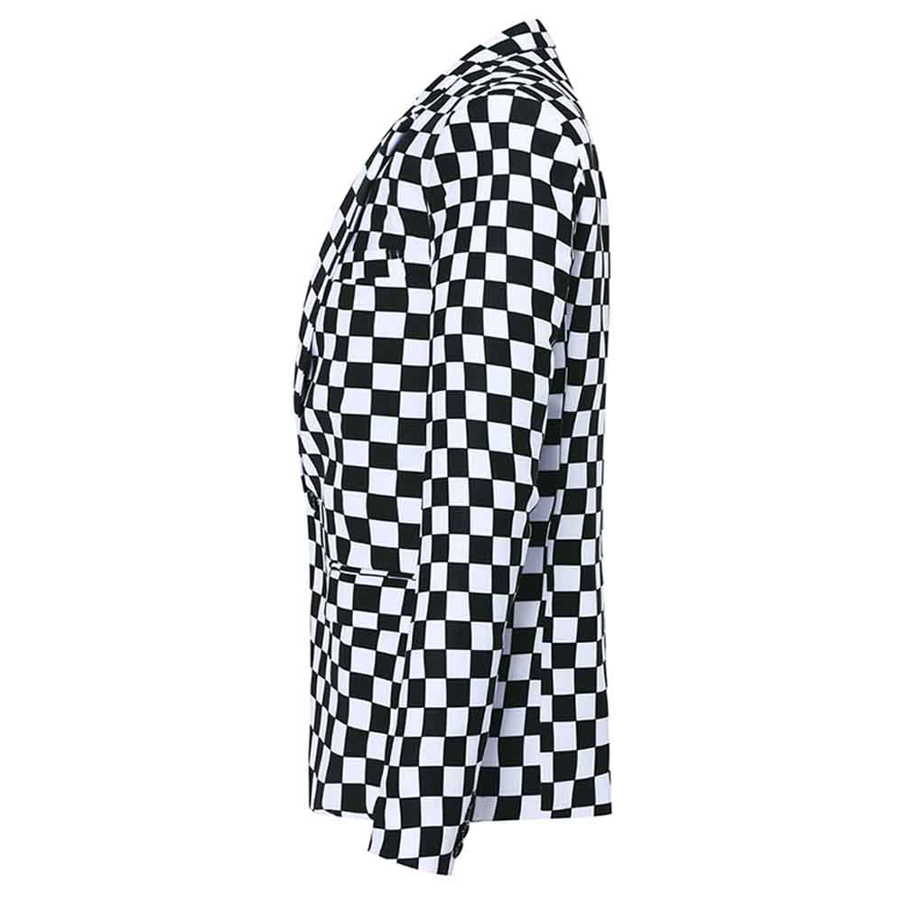 Checkerboard Print Blazer for Women - Slim Fit Plaid Jacket for Office, Business & Formal Occasions | Stylish Workwear & Professional Outfits
