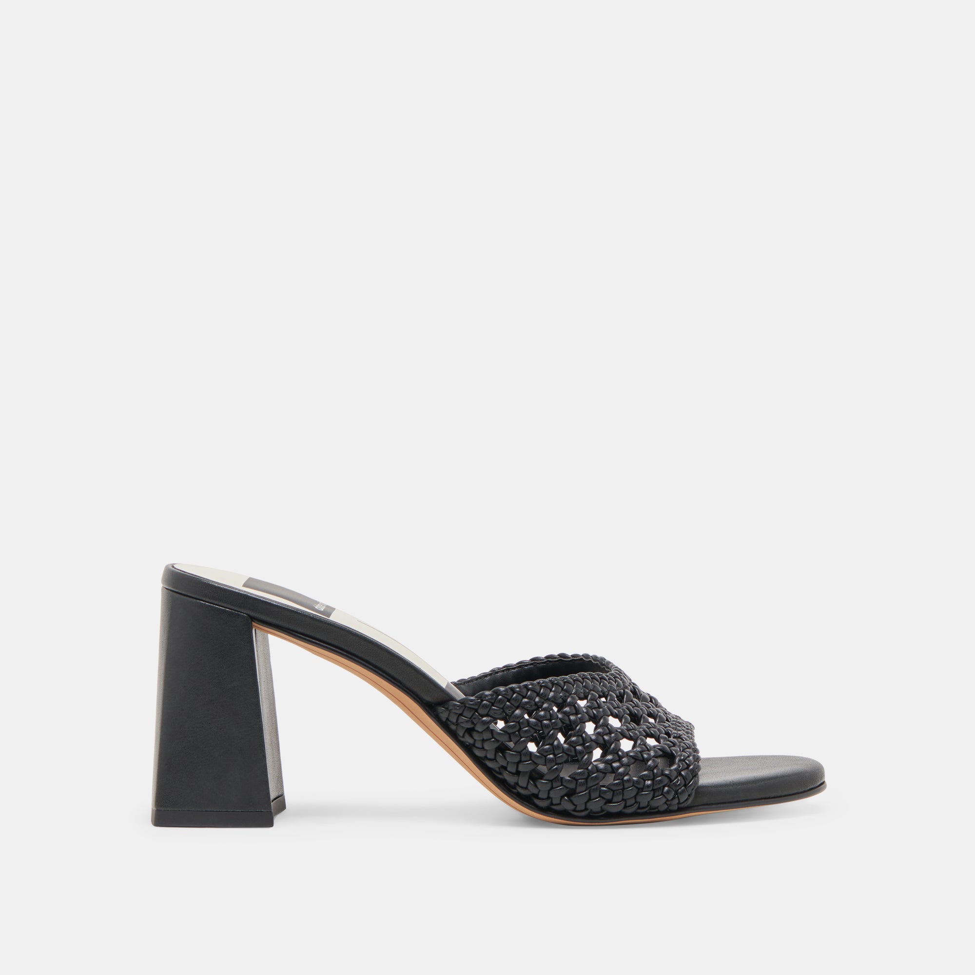 MARGOE Black Woven Stella Heels for Women - Comfortable High Heel Pumps for Office, Party & Evening Wear