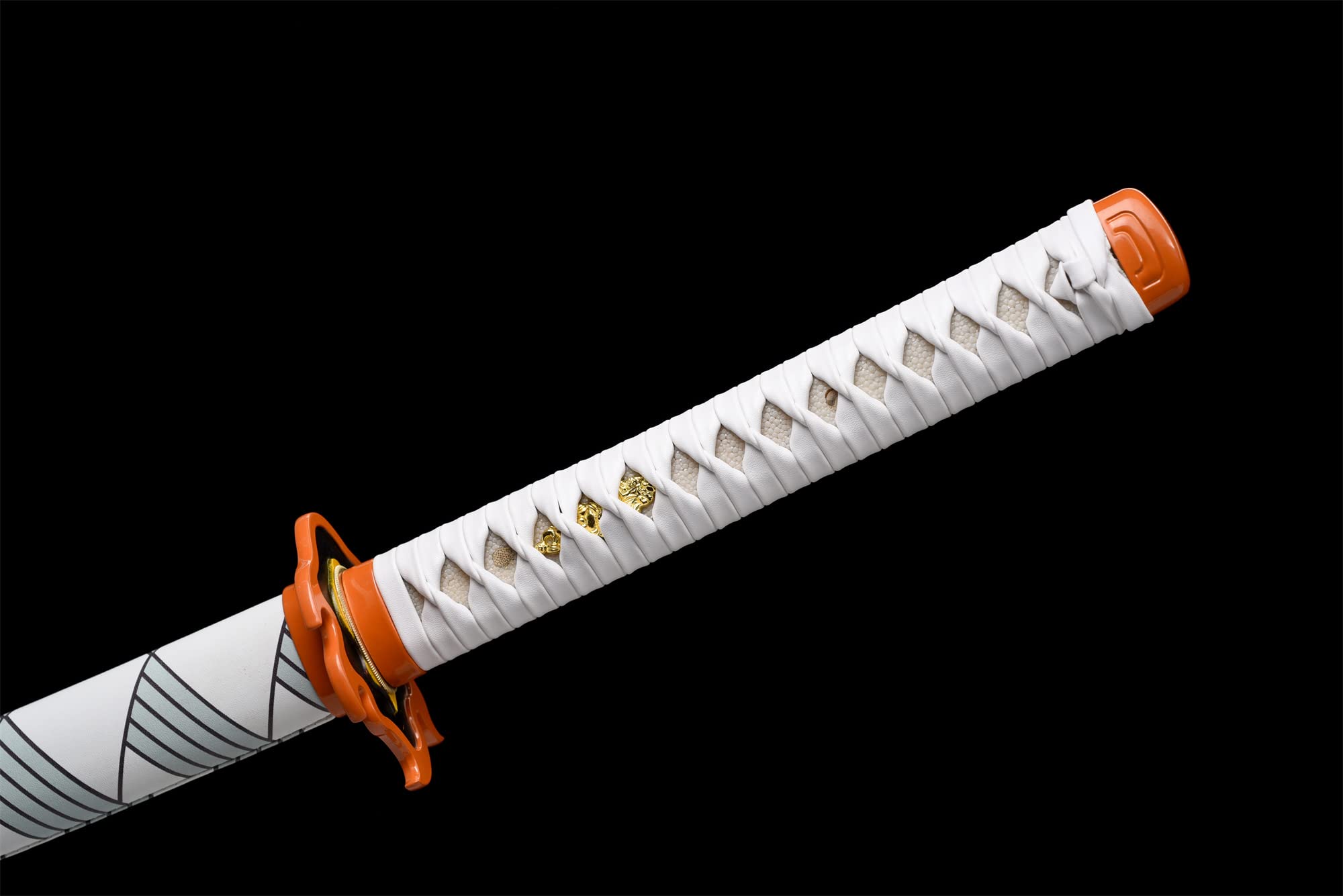 Demon Slayer Anime Cosplay Katana - Handmade T10 Steel Clay Tempered Sword with Hamon, Authentic Japanese Samurai Sword for Collection, Display & Cosplay Events