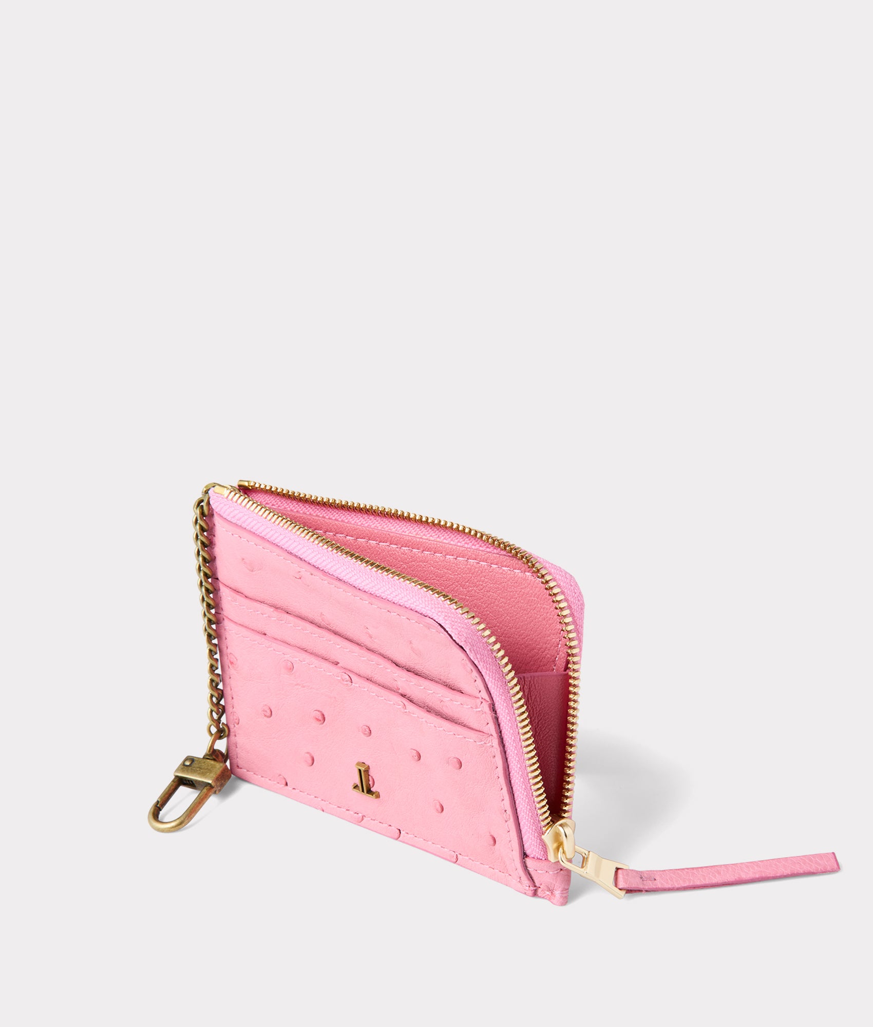 Pink Keychain Card Holder - Slim RFID Blocking Wallet for Credit Cards & ID - Perfect for Travel, Shopping, and Everyday Use