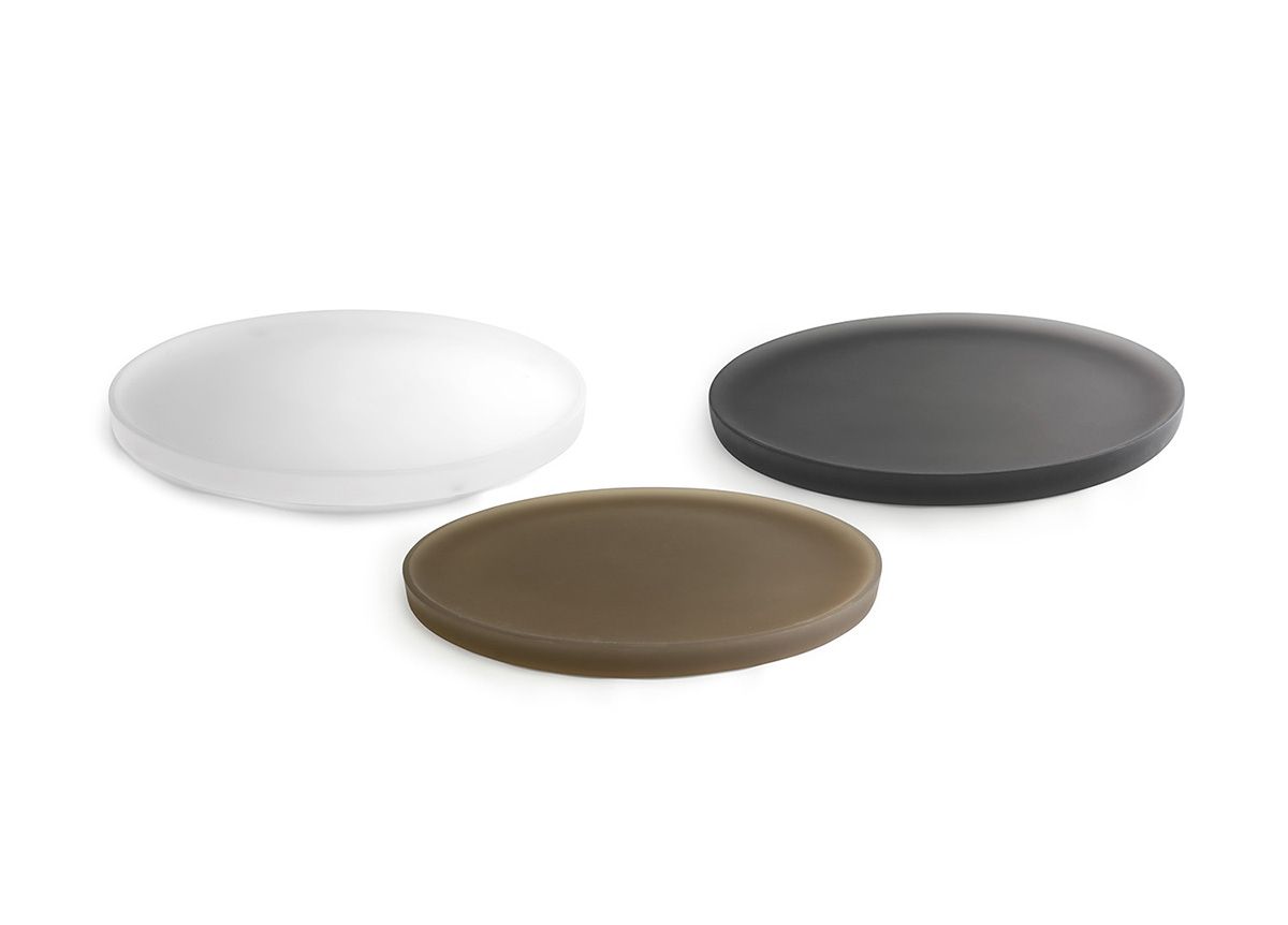 FOH Nassau Round Serving Tray Set of 4 - 14 Inch Decorative Wooden Trays for Dining, Coffee Table, Kitchen & Home Decor - Perfect for Entertaining, Parties and Daily Use