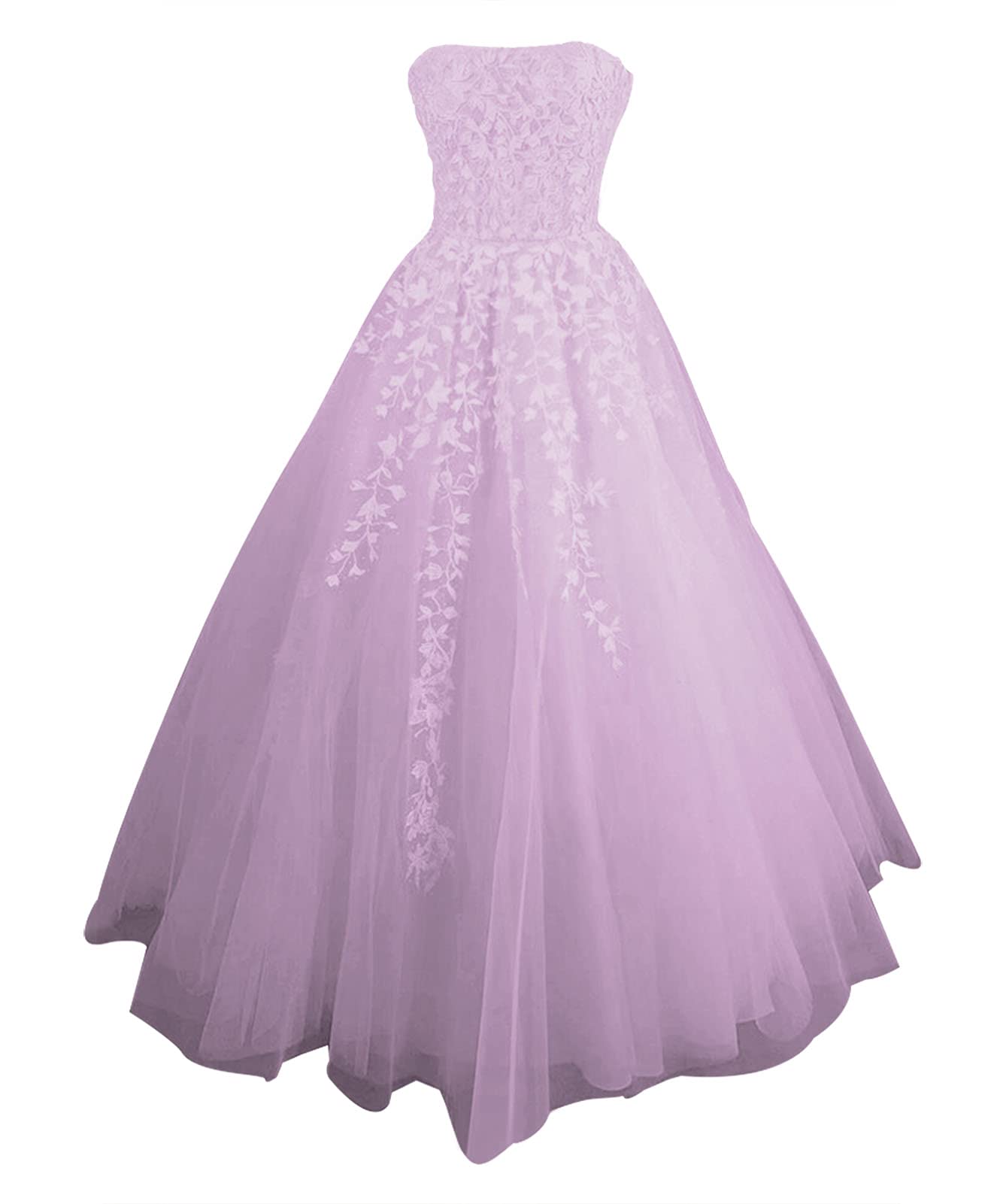 Elegant Lace Quinceanera Prom Dress - Strapless Tulle Formal Evening Gown for Homecoming, Sweet 16 & Special Occasions