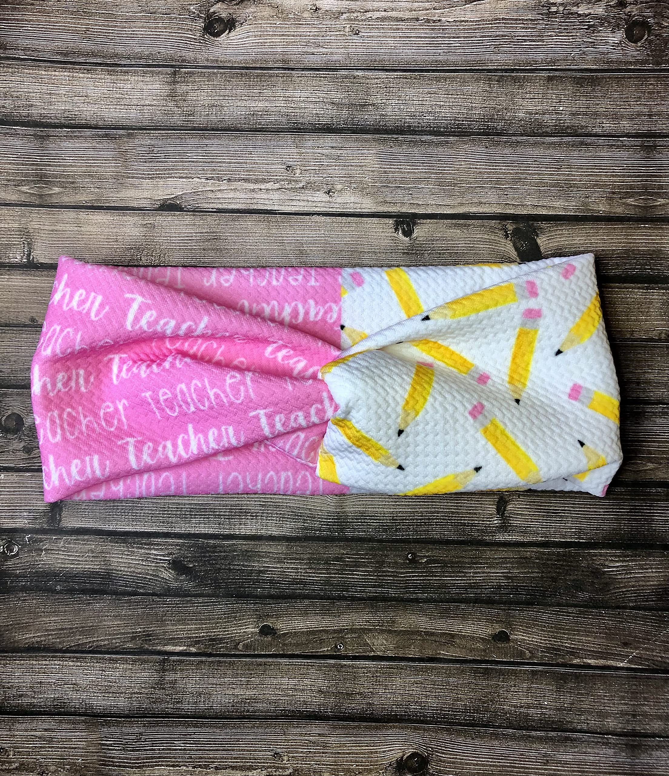 Bulk Teacher Appreciation Gifts - Women's Teacher Headbands & Twist Headbands - Pencil Hair Accessories for Educators - Perfect for Classroom, School Events & Teacher Appreciation Week