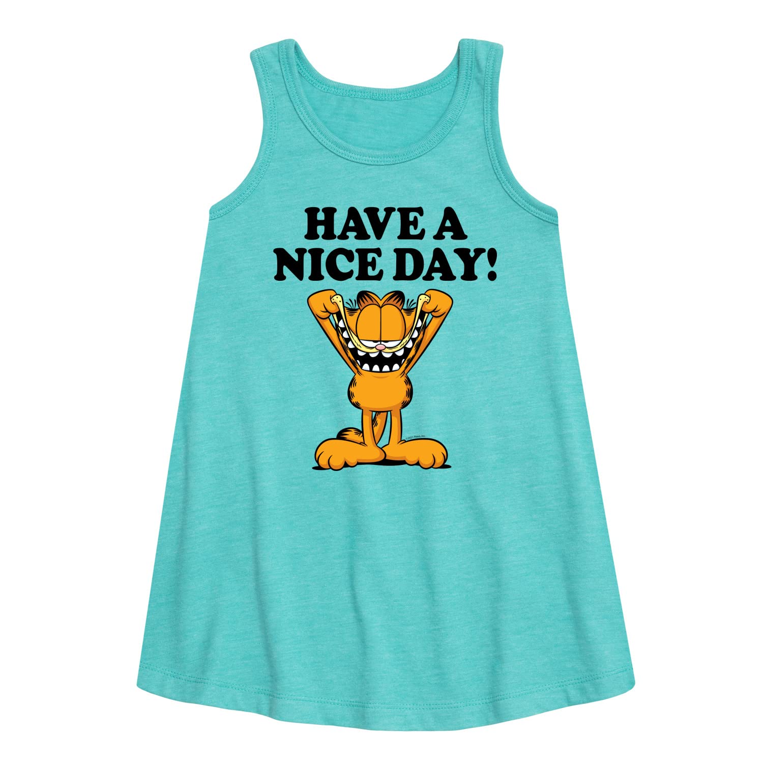 HYBRID APPAREL Garfield Have A Nice Day A-Line Dress for Toddler & Youth Girls | Cute Cartoon Character Outfit for School, Birthday Parties & Casual Wear