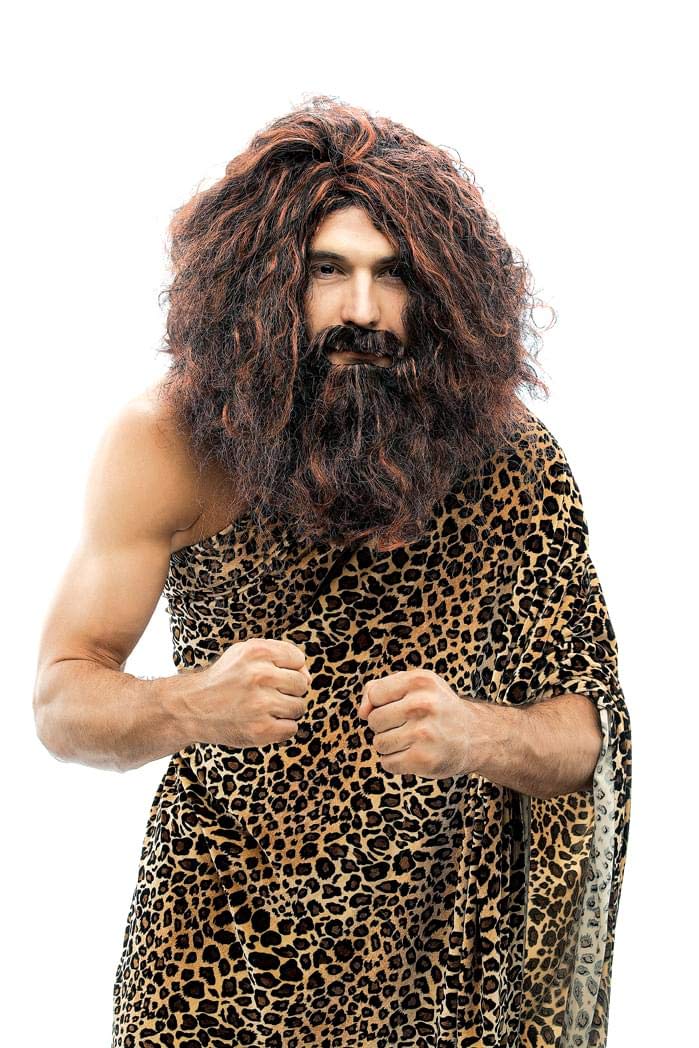 Paper Magic Men's Caveman Costume Kit - Authentic Prehistoric Outfit for Halloween, Cosplay & Themed Parties