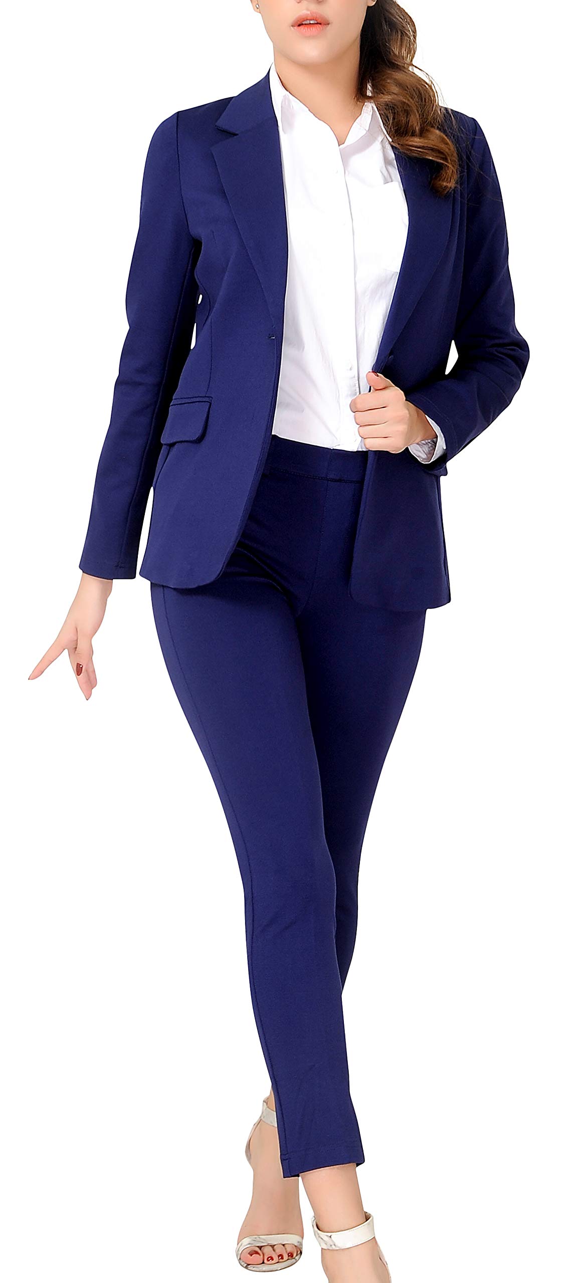 Marycrafts Women's Business Blazer Pant Suit Set - Professional Office Workwear for Women - Perfect for Business Meetings, Interviews & Corporate Events