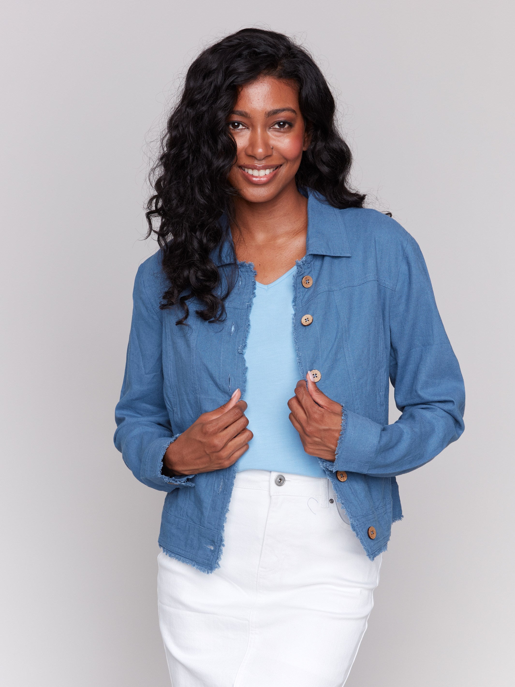 Stylish Linen Blend Denim Jacket for Women & Men - Perfect for Casual Outfits, Outdoor Adventures & Layering