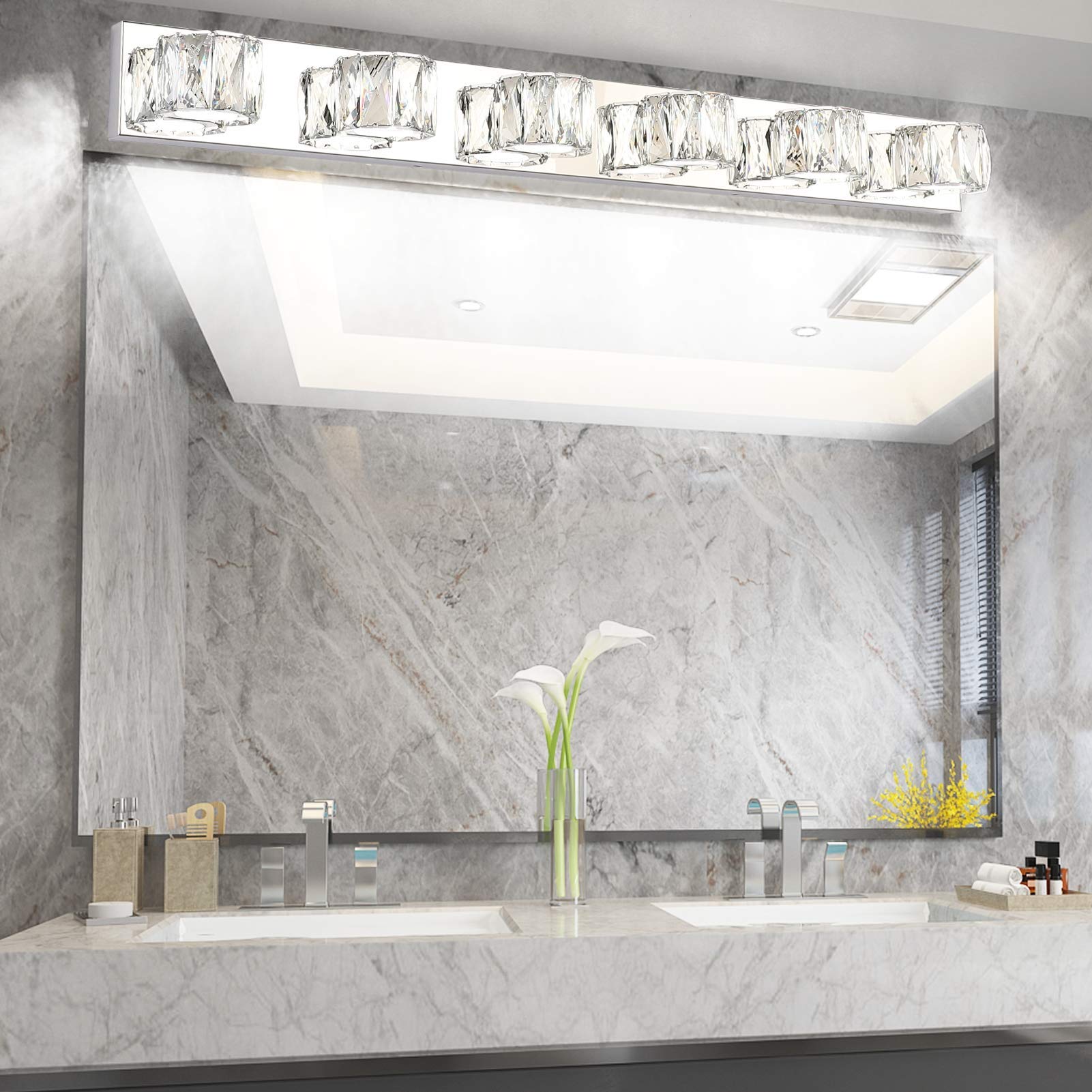 Aipsun Modern LED Vanity Light - 12W Energy Saving Bathroom Lighting Fixture with Dimmable Warm White Light for Mirror - Perfect for Bathroom, Dressing Room & Makeup Area