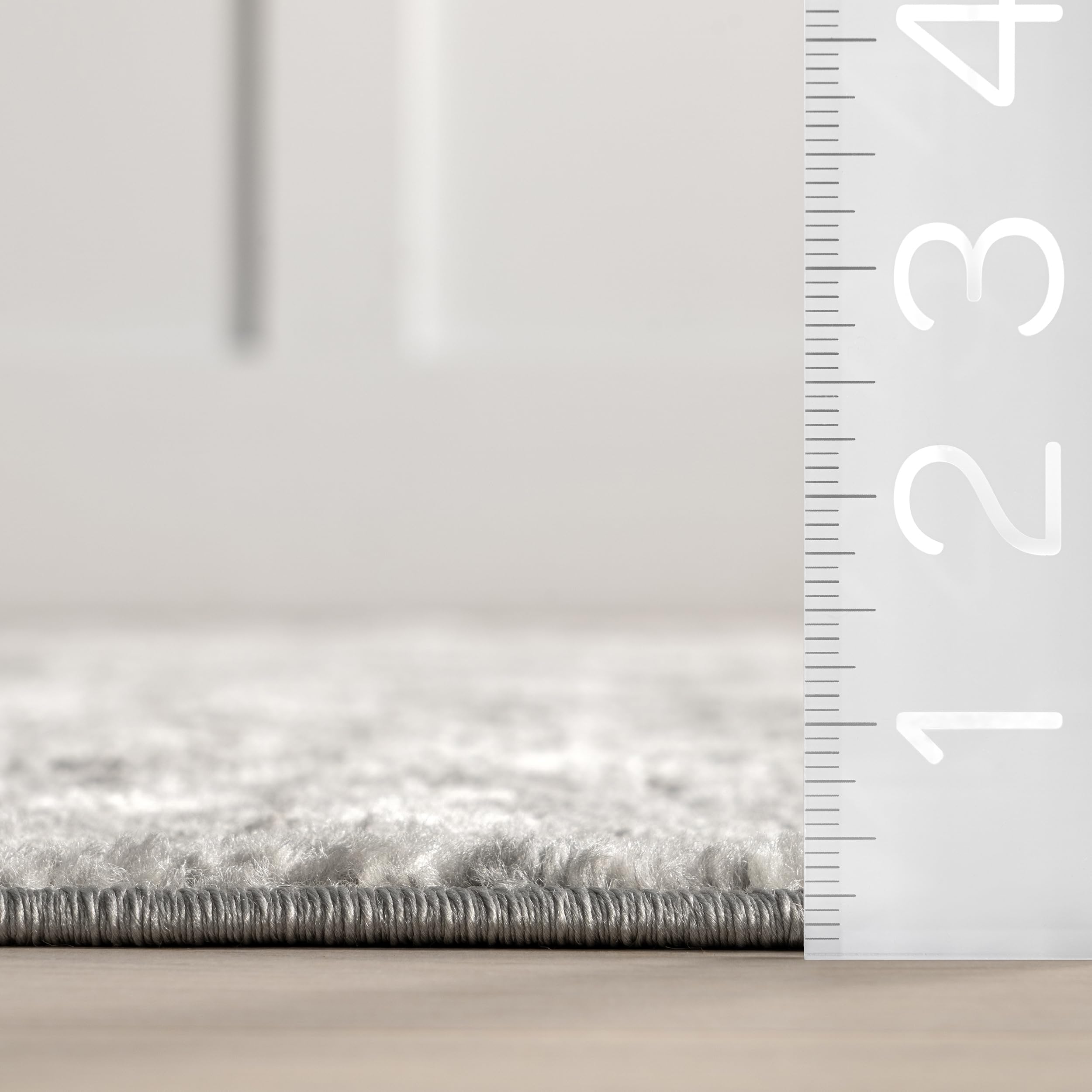 nuLOOM Deedra Modern Abstract Round Area Rug - 10' Grey Ivory Contemporary Rug for Living Room, Bedroom, Dining Room & Kitchen | Soft Floor Covering for Home Decor & Cozy Spaces