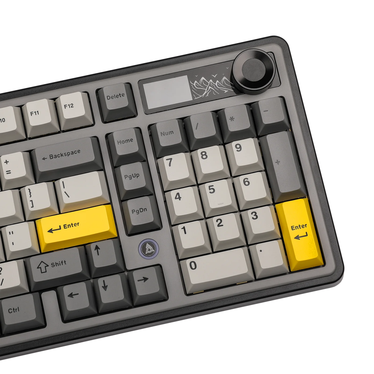 AJAZZ AK980 Mechanical Keyboard - RGB Backlit, Wired/Wireless, Maillard Switches, Black/Gray/Yellow - Perfect for Gaming, Typing & Office Work