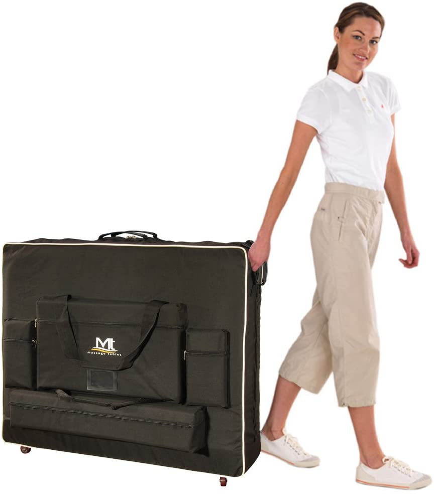 Portable 30 Inch Massage Table Carrying Case with Wheels - Easy Transport & Storage for Professional Massage Therapists & Home Use - Perfect for Spa, Clinic, and Mobile Massage Services