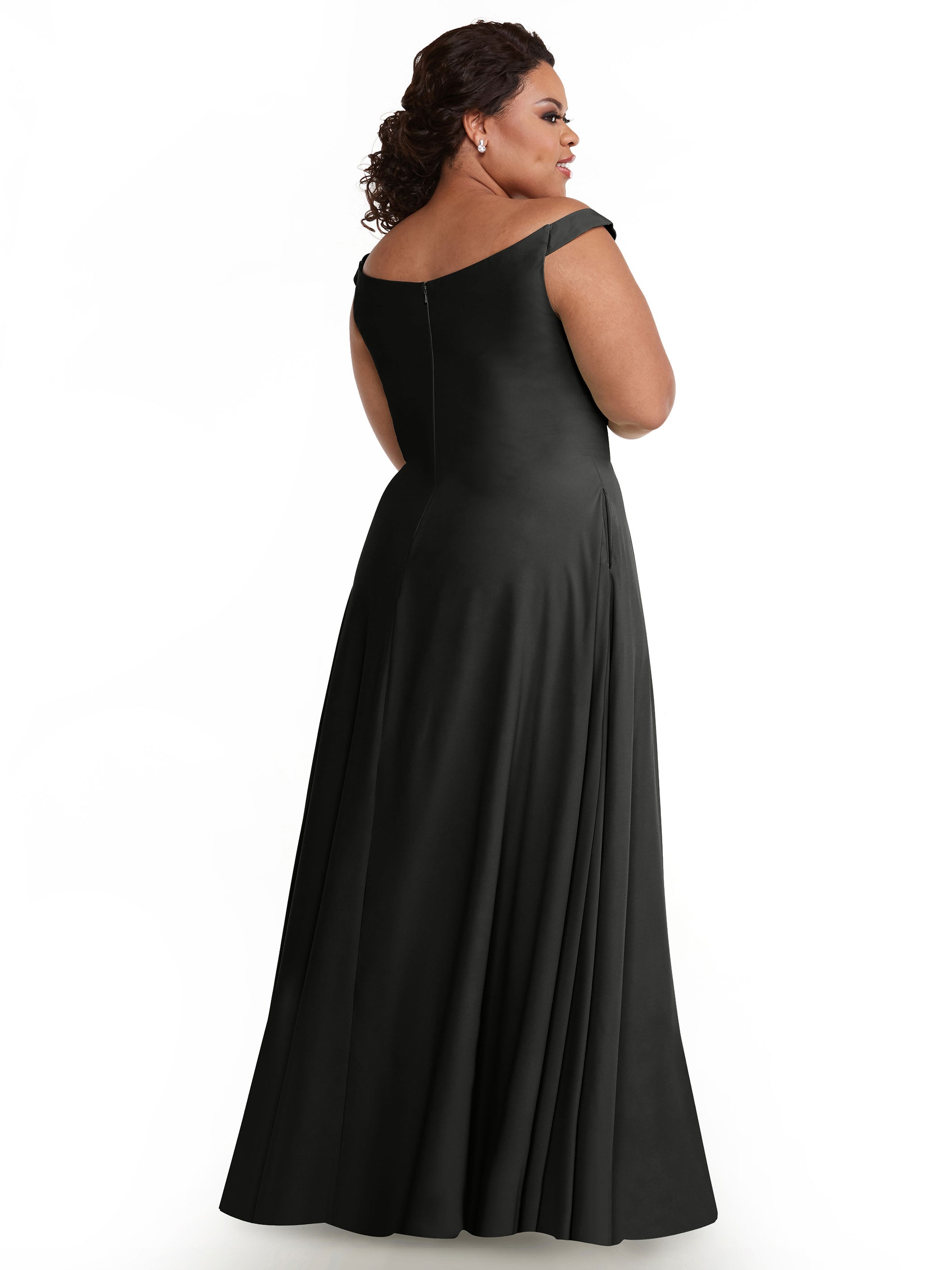 Elegant Off-the-Shoulder Stretch Chiffon A-Line Bridesmaid Dress - Perfect for Weddings, Parties & Formal Events (Style 83005)
