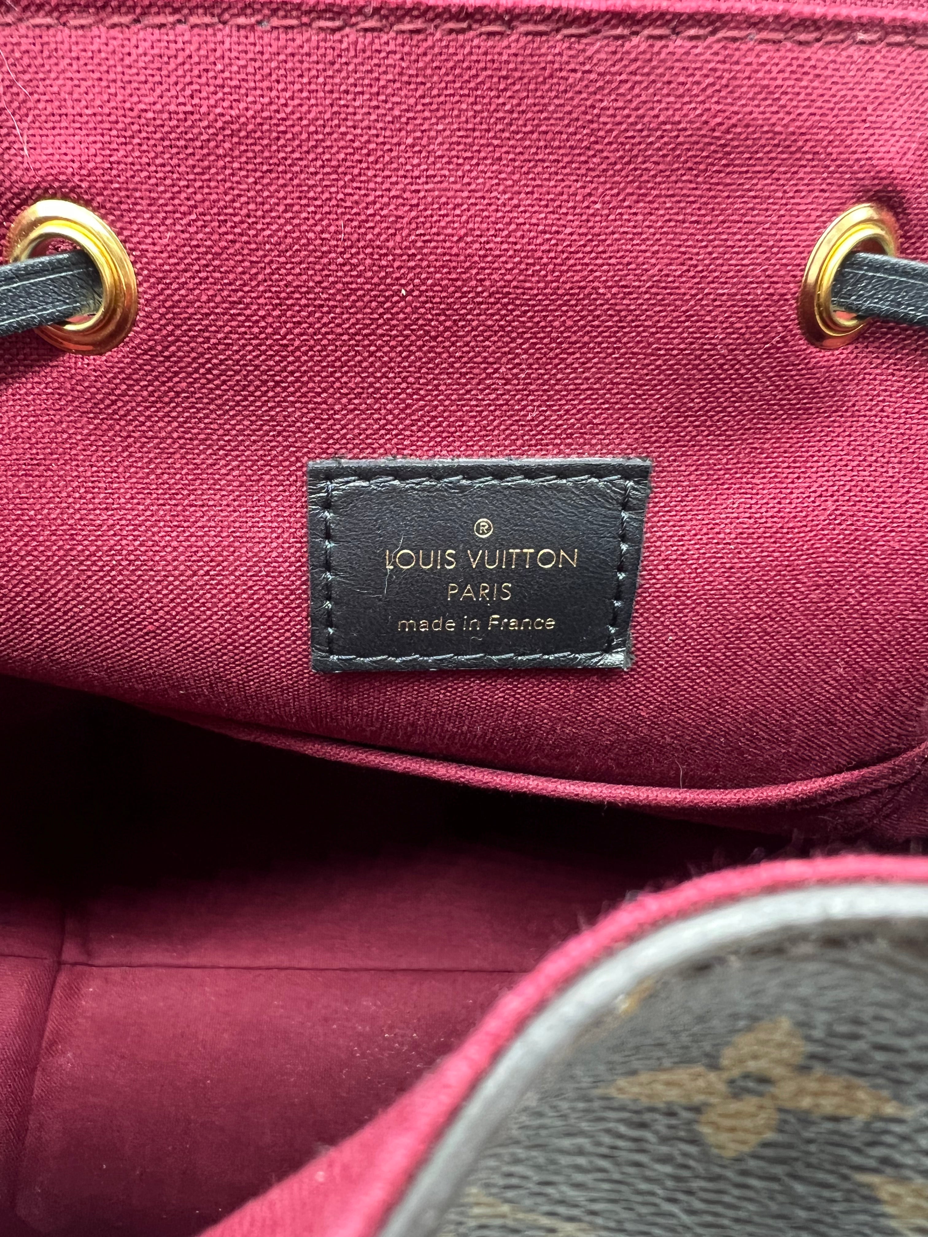 Authentic Louis Vuitton Monogram Montsouris PM Backpack - Luxury Nylon Handbag for Women | Perfect for Travel, Work & Everyday Use