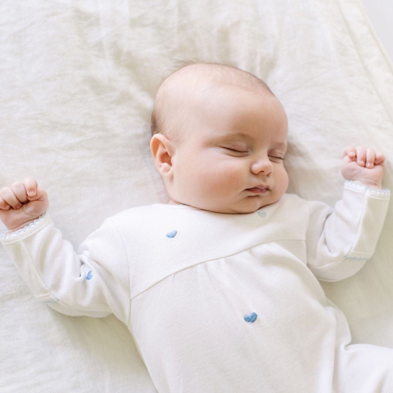 Baby Josie Heart Cotton Knit Footie Pajamas - Soft & Comfortable Infant Sleepwear for Boys & Girls - Perfect for Nursery, Bedtime & Playtime