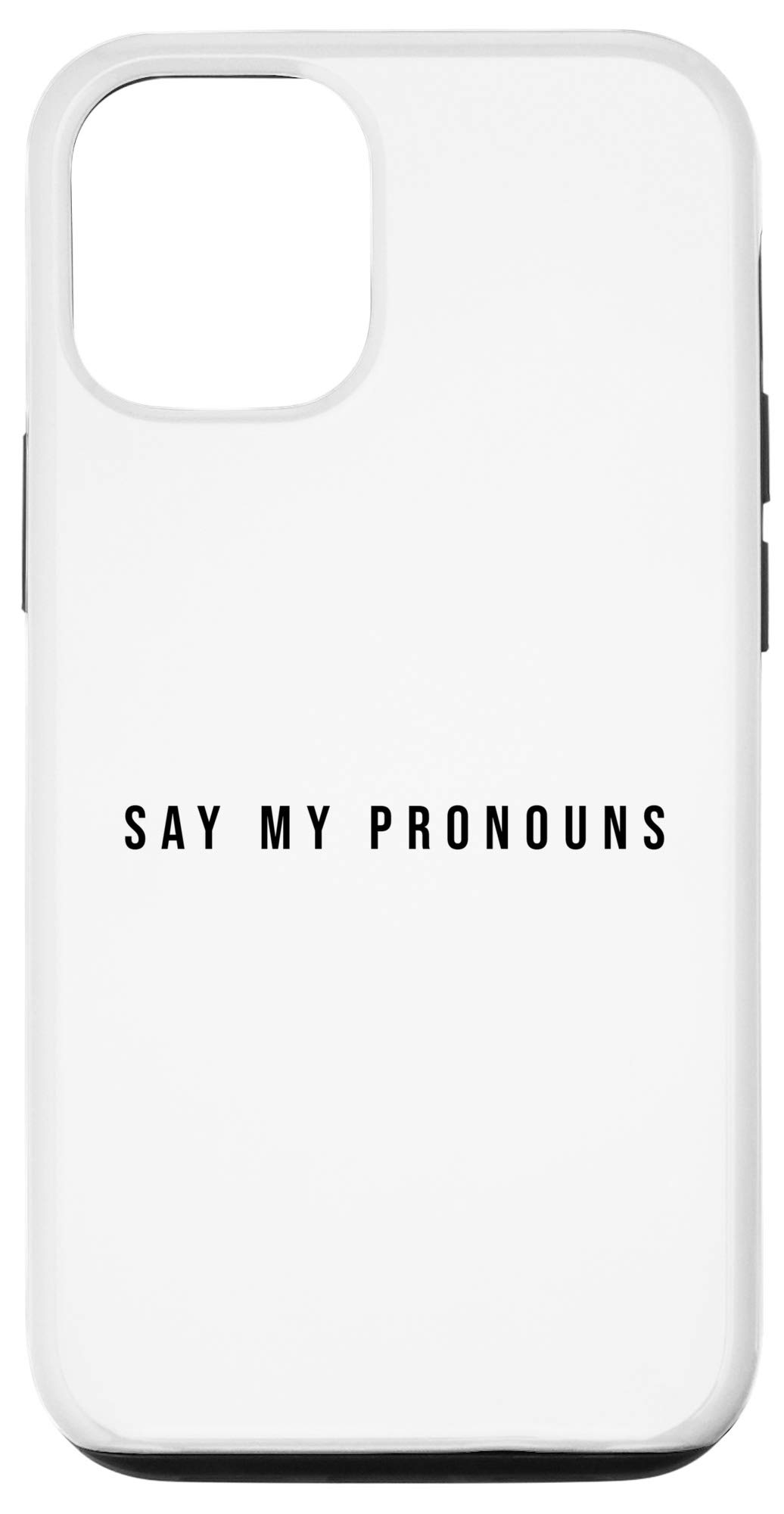 iPhone 12/12 Pro Pronoun Case - LGBTQ+ Pride Protective Phone Cover for iPhone 12/12 Pro - Show Your Identity with Style (Perfect for Pride Events, Everyday Use & Gifting)