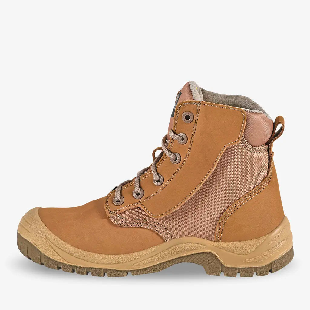 Safety Jogger RUSH S3 ASTM F2413:2018 EN ISO 20345:2011 Side Zip Camel Safety Shoes - Lightweight Work Boots for Construction, Warehouse & Industrial Safety