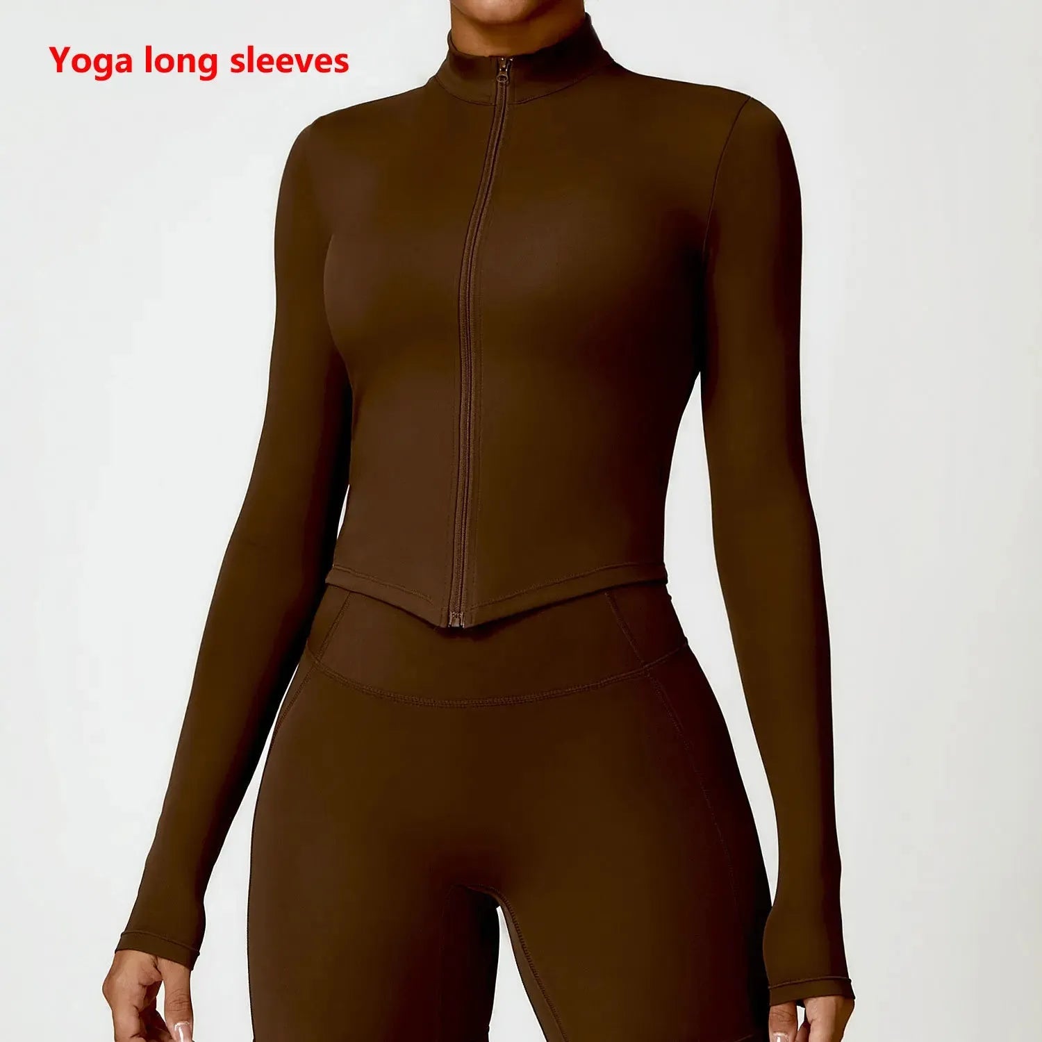 Women's Long Sleeve Yoga Top - Breathable Workout Shirt with Zipper Jacket for Gym, Running & Cycling | Push Up Sportswear for Women | Perfect for Yoga, Fitness Training & Outdoor Activities