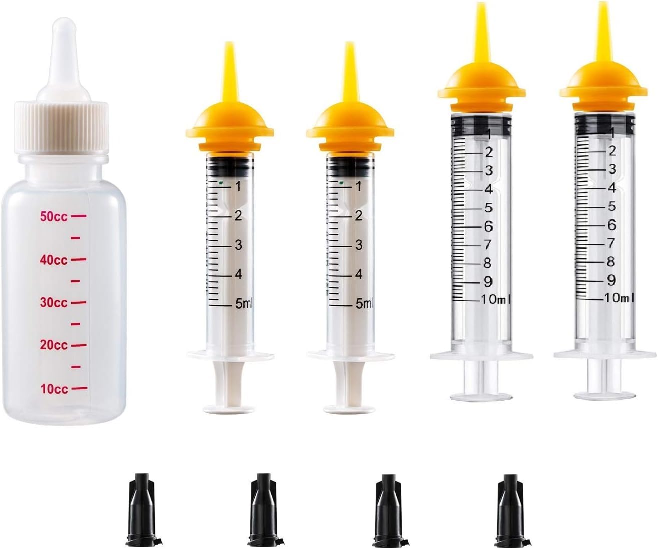 TML Pet Nursing Bottle Kit - Newborn Kitten & Puppy Feeding Bottle with Nipples - Small Animal Nursing Supplies for Rabbits, Dogs, Cats - Perfect for Orphaned Pets & Hand-Rearing Baby Animals