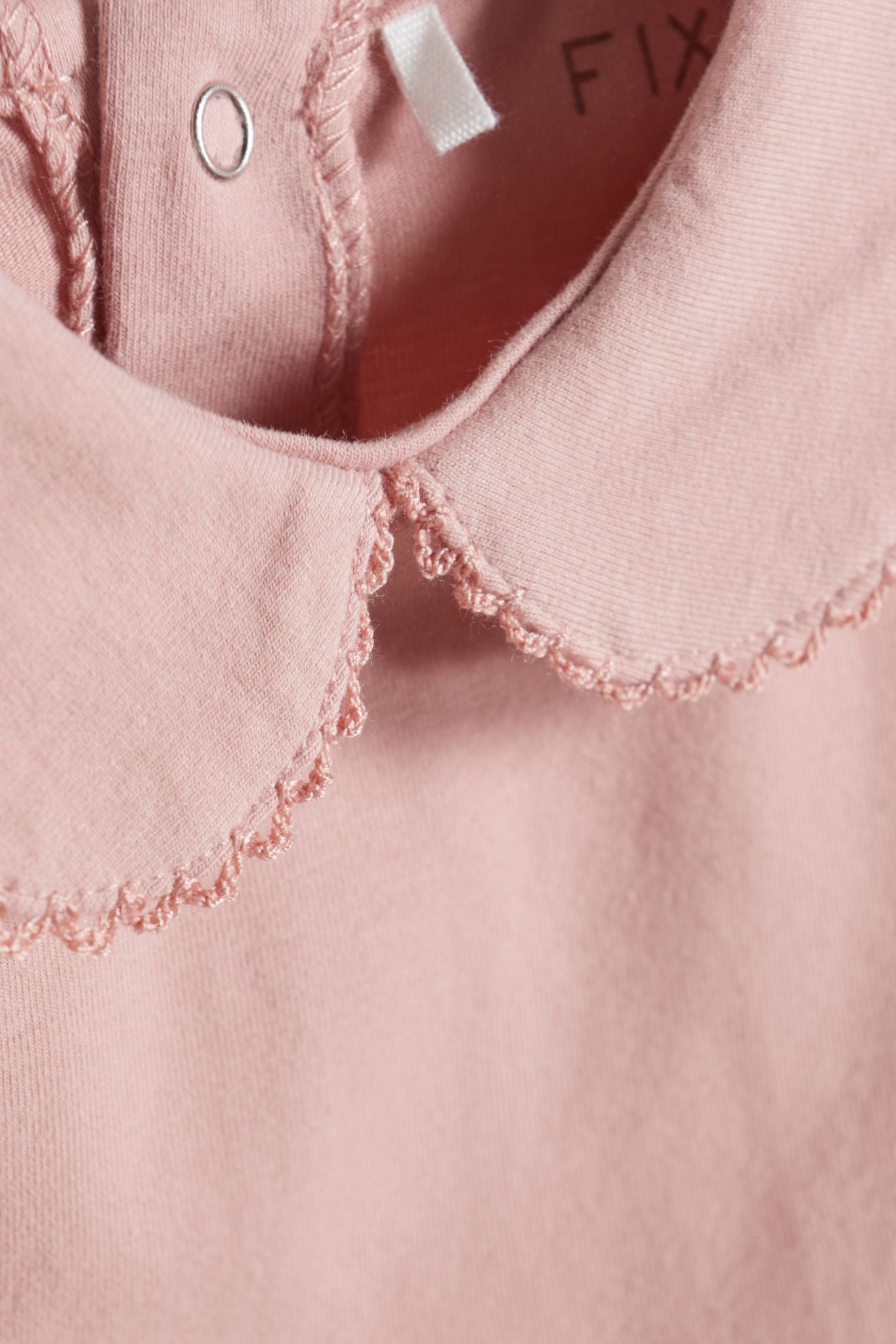 Misty Rose Collared Baby Onesie for Girls - Soft Cotton Bodysuit with Snap Closure - Perfect for Newborn Photography, Playtime & Everyday Wear
