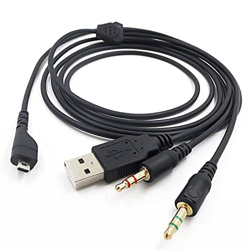 Replacement 3.5mm Audio Cable for SteelSeries Arctis 7/5/3/Pro Wireless Gaming Headsets - 6FT Nylon Braided Aux Cord for PC, Laptop, PS4, Xbox - Enhanced Durability for Long Gaming Sessions