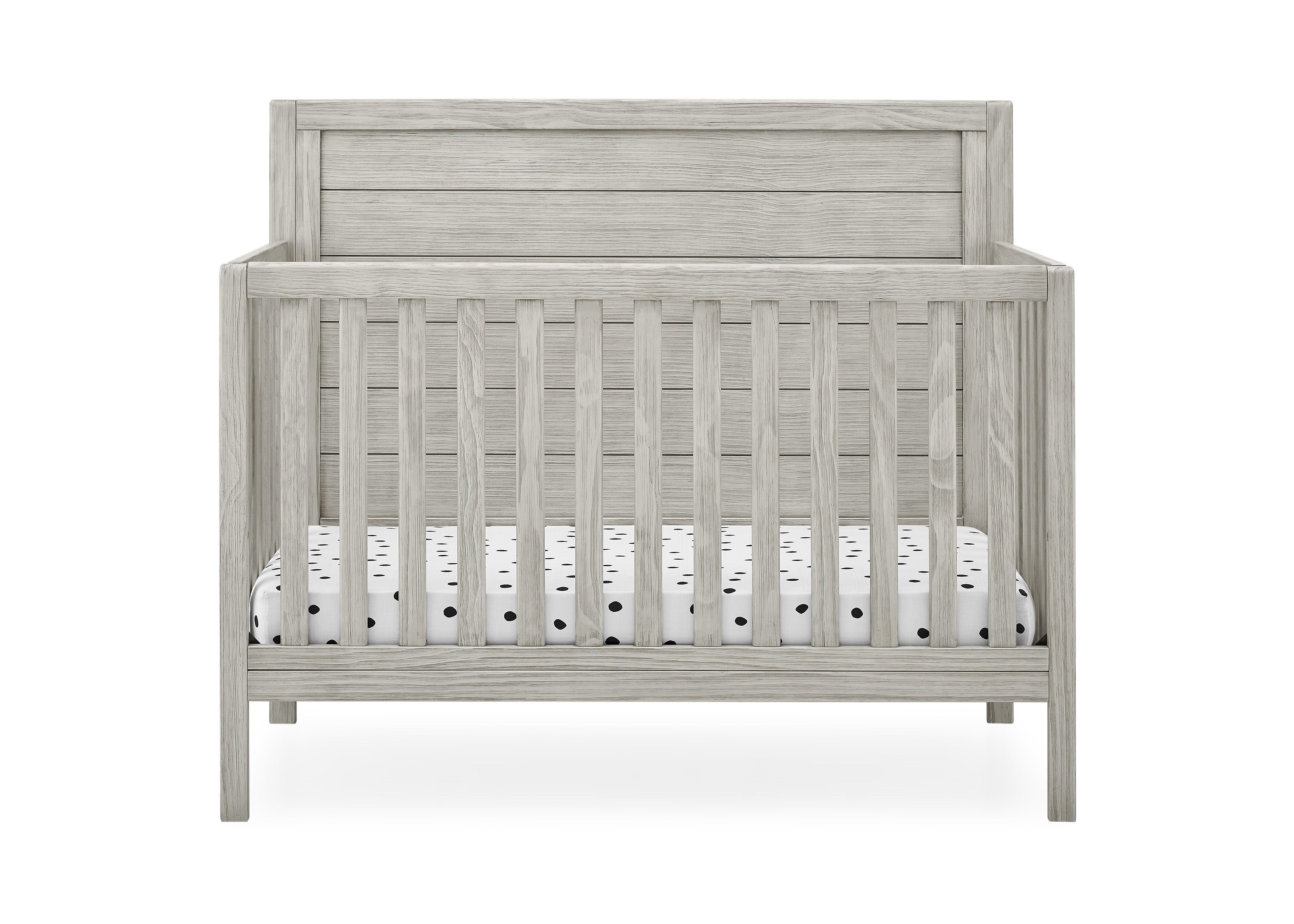 Cambridge 4-in-1 Convertible Baby Crib - Toddler Bed & Daybed with Mattress - Nursery Furniture for Boys & Girls - Perfect for Bedrooms, Daycare & Guest Rooms