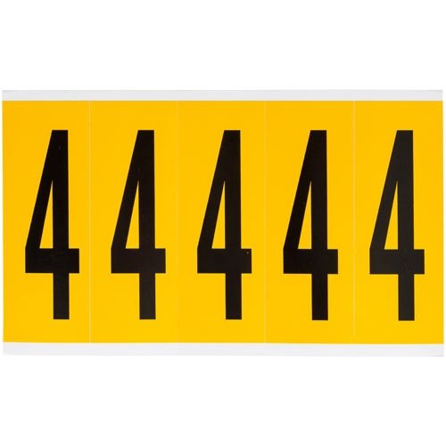 Brady 1560-4, 97094 15 Series Indoor/Outdoor Number and Letter Signage (Pack of 20 Cards) - Durable Labels for Warehouse, Office & Industrial Organization