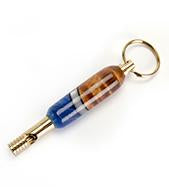 Premium Koa Wood Whistle Keychain - Handcrafted Survival Whistle with Key Ring - Outdoor, Hiking, Camping & Emergency Safety Gear (Multiple Colors Available)